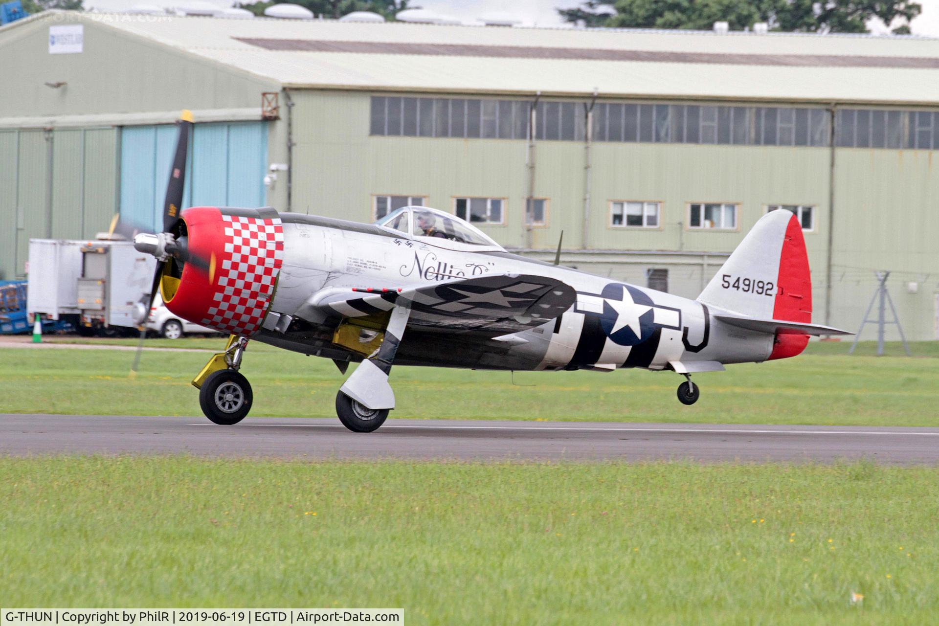 G-THUN, 1945 Republic P-47D Thunderbolt C/N 399-55731, 549192 (G-THUN) 1945 Republic P-47D Thunderbolt USAF 'Nellie B' Dunsfold