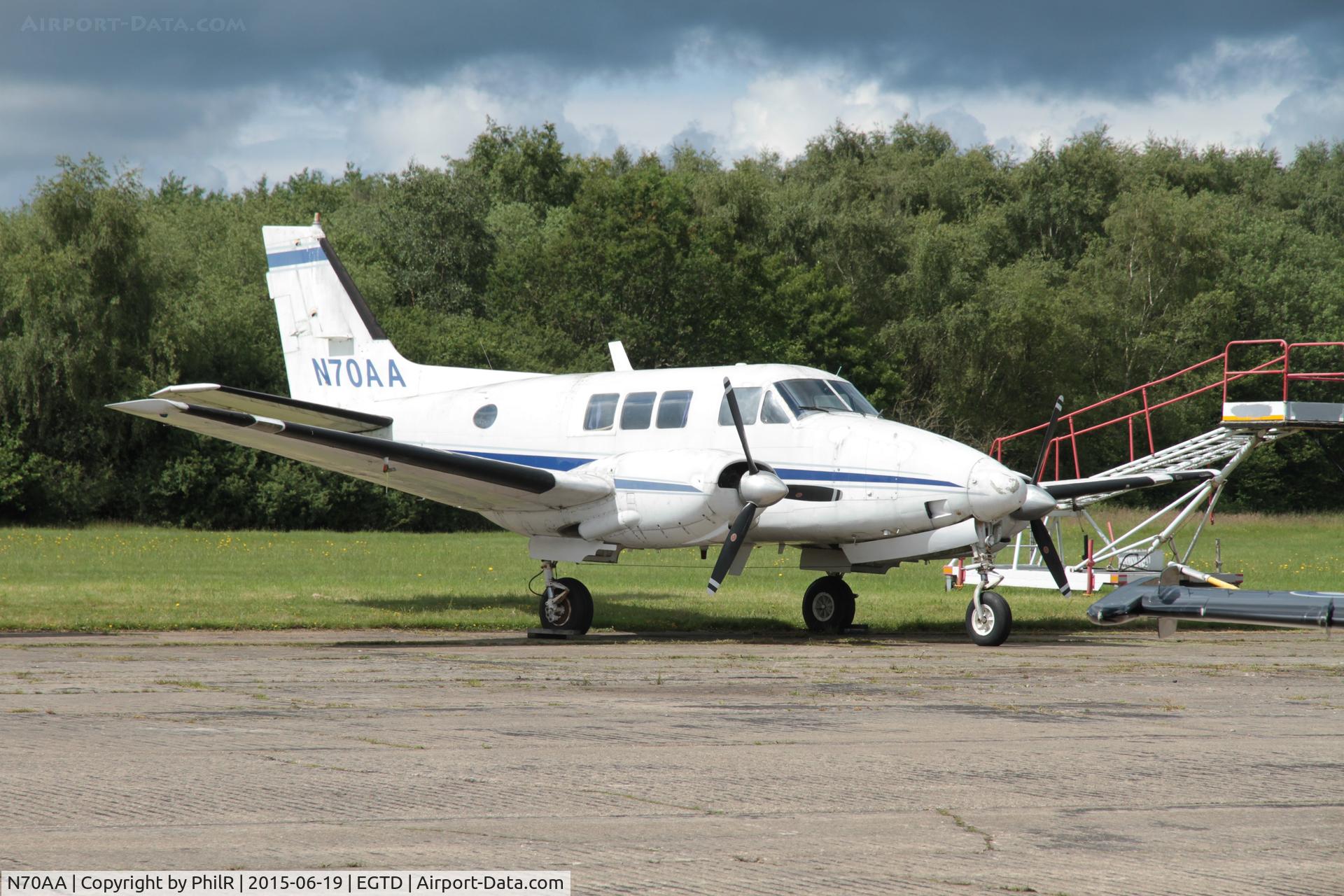 N70AA, 1970 Beech 70 Queen Air C/N LB-35, N70AA 1970 Beech 70 Queen Air at Dunsfold