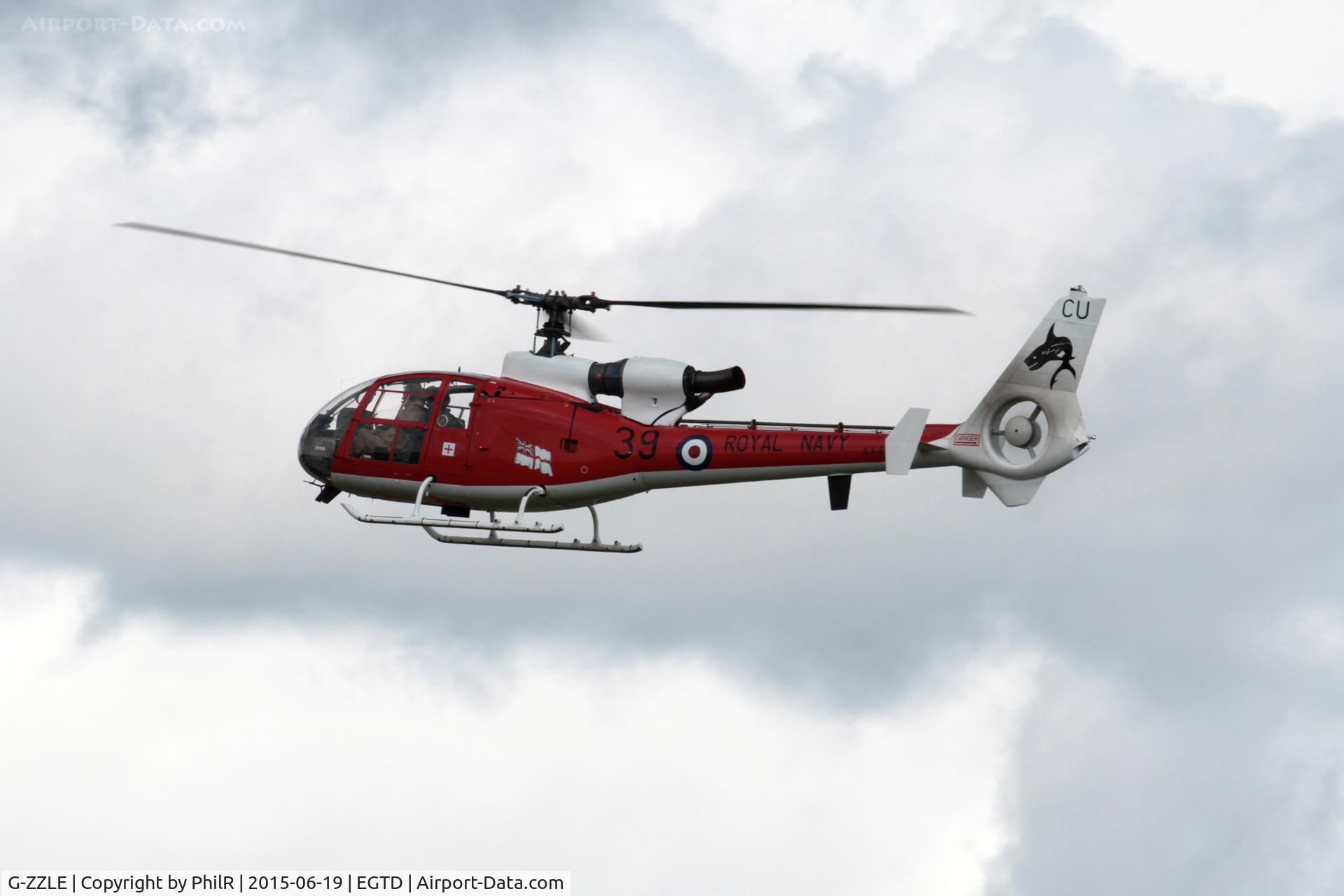G-ZZLE, 1976 Westland SA-341C Gazelle HT2 C/N WA1402, XX436 1976 Aerospatiale Gazelle HT3 'The Gazelles' at Dunsfold