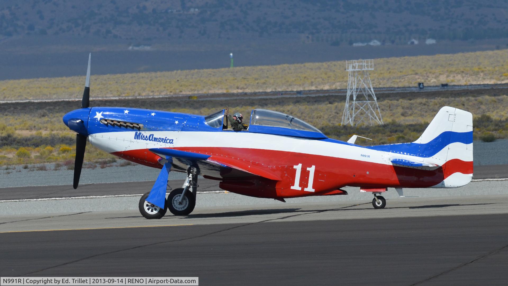 N991R, 1993 North American P-51D Mustang C/N 122-41076, Reno Air Races