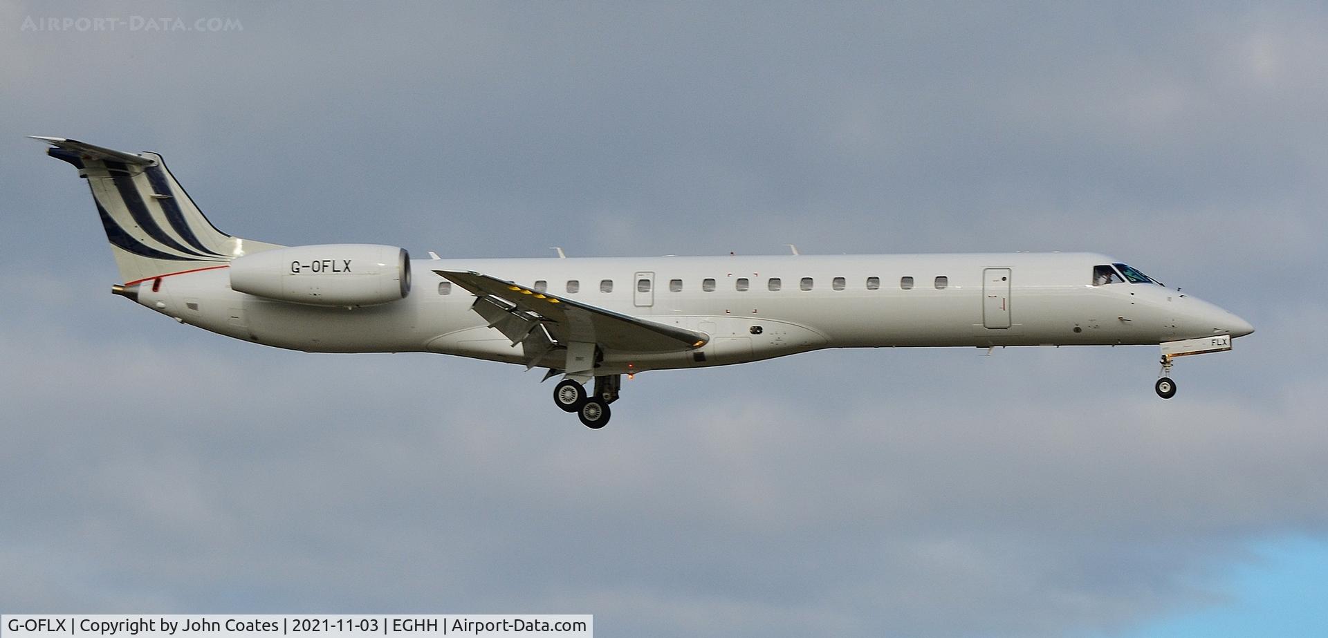G-OFLX, 2002 Embraer ERJ-145LR (EMB-145LR) C/N 145588, Final approach to 08