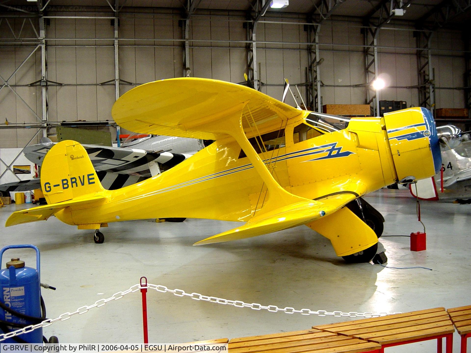 G-BRVE, 1945 Beech D17S Staggerwing C/N 6701, Beech Staggerwing G-BRVE Duxford