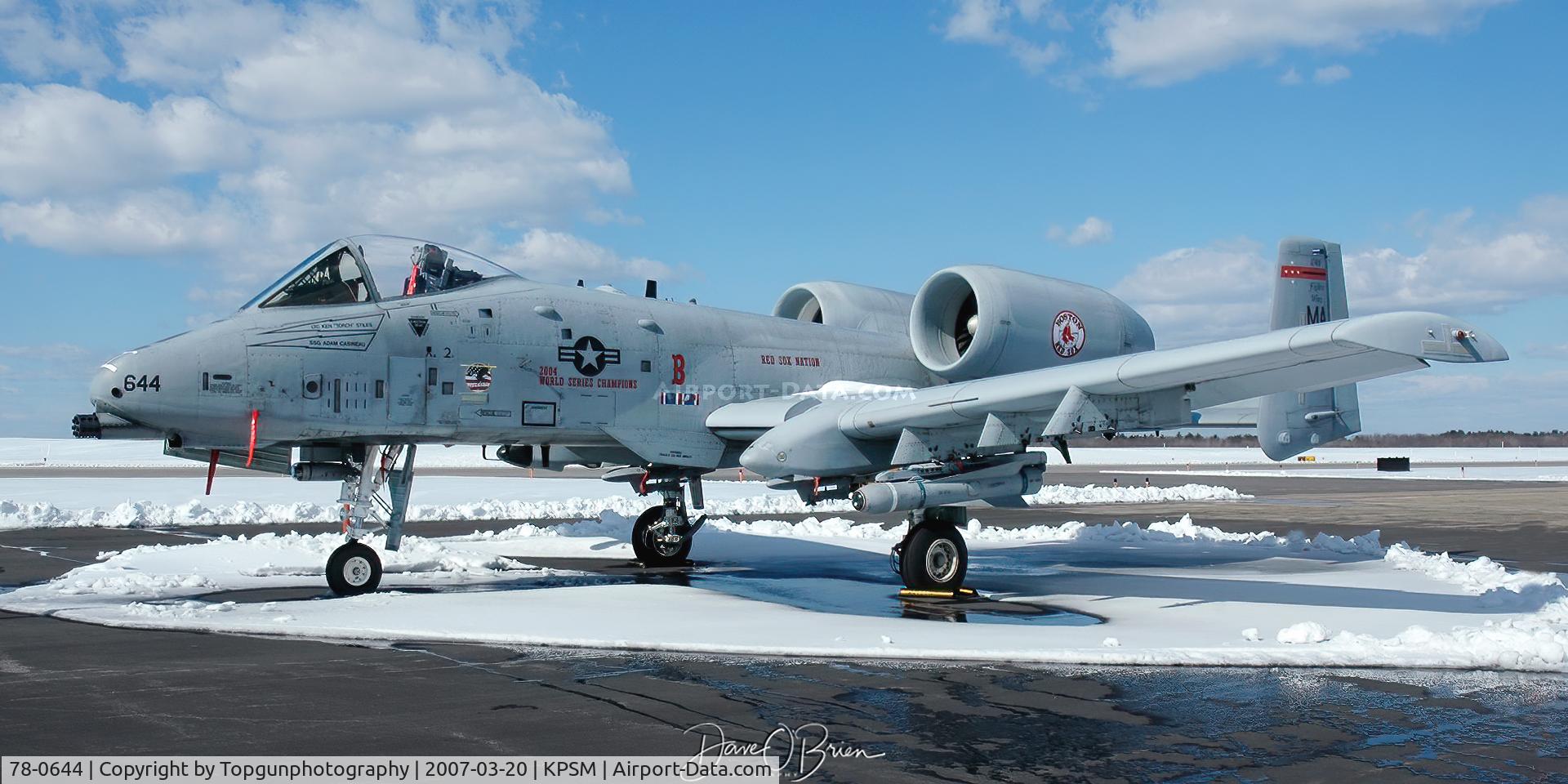 78-0644, 1978 Fairchild Republic A-10C Thunderbolt II C/N A10-0264, 104th FW Hog done up in Red Sox decor