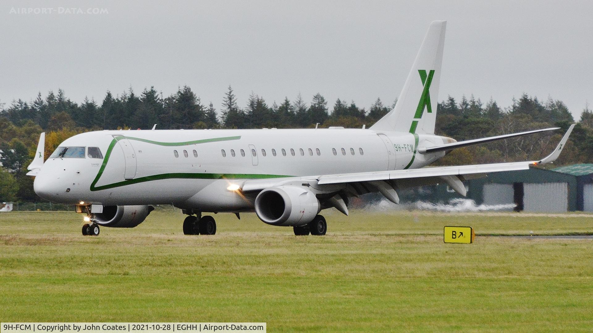 9H-FCM, 2014 Embraer ERJ-190-100ECJ Lineage 1000 C/N 19000641, Arriving on runway 26