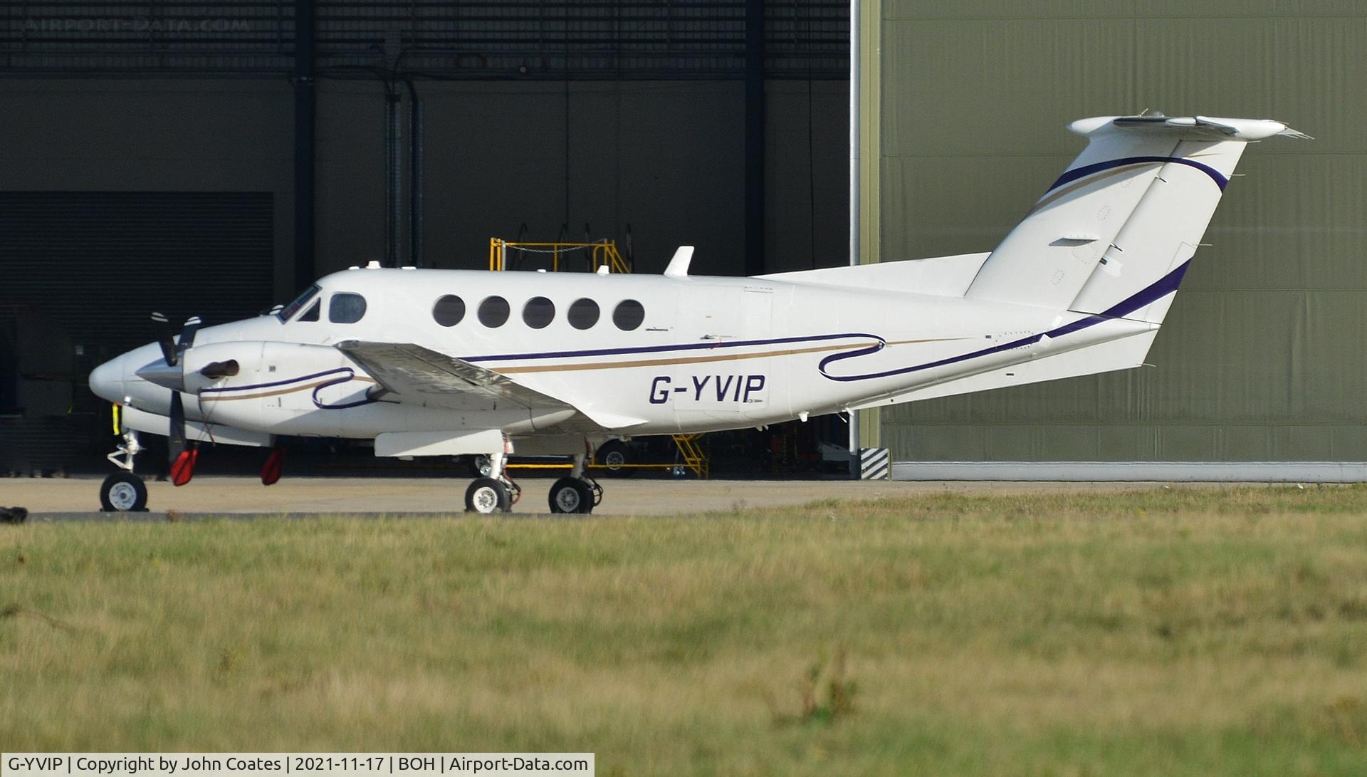 G-YVIP, 1988 Beech B200 King Air C/N BB-1306, Parked at Gama Avn