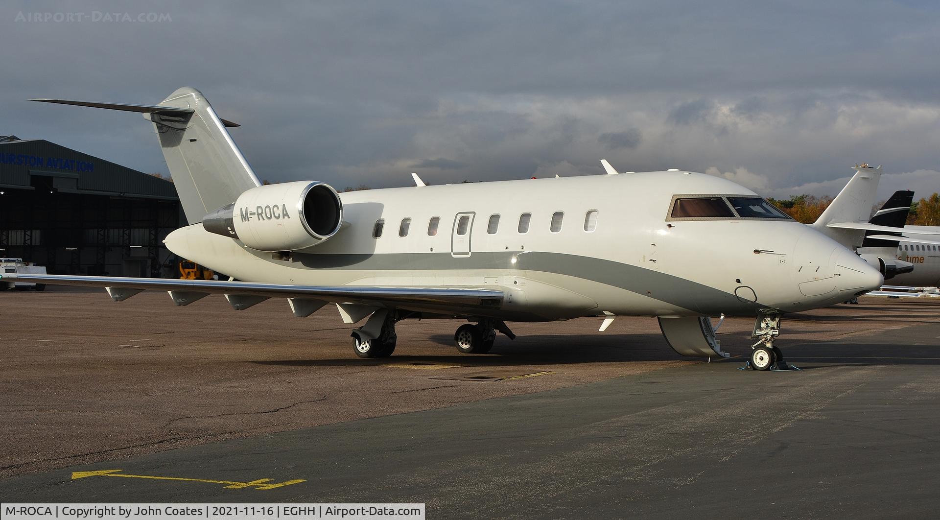 M-ROCA, 2010 Bombardier Challenger 605 (CL-600-2B16) C/N 5853, Parked at Thurston Aviation