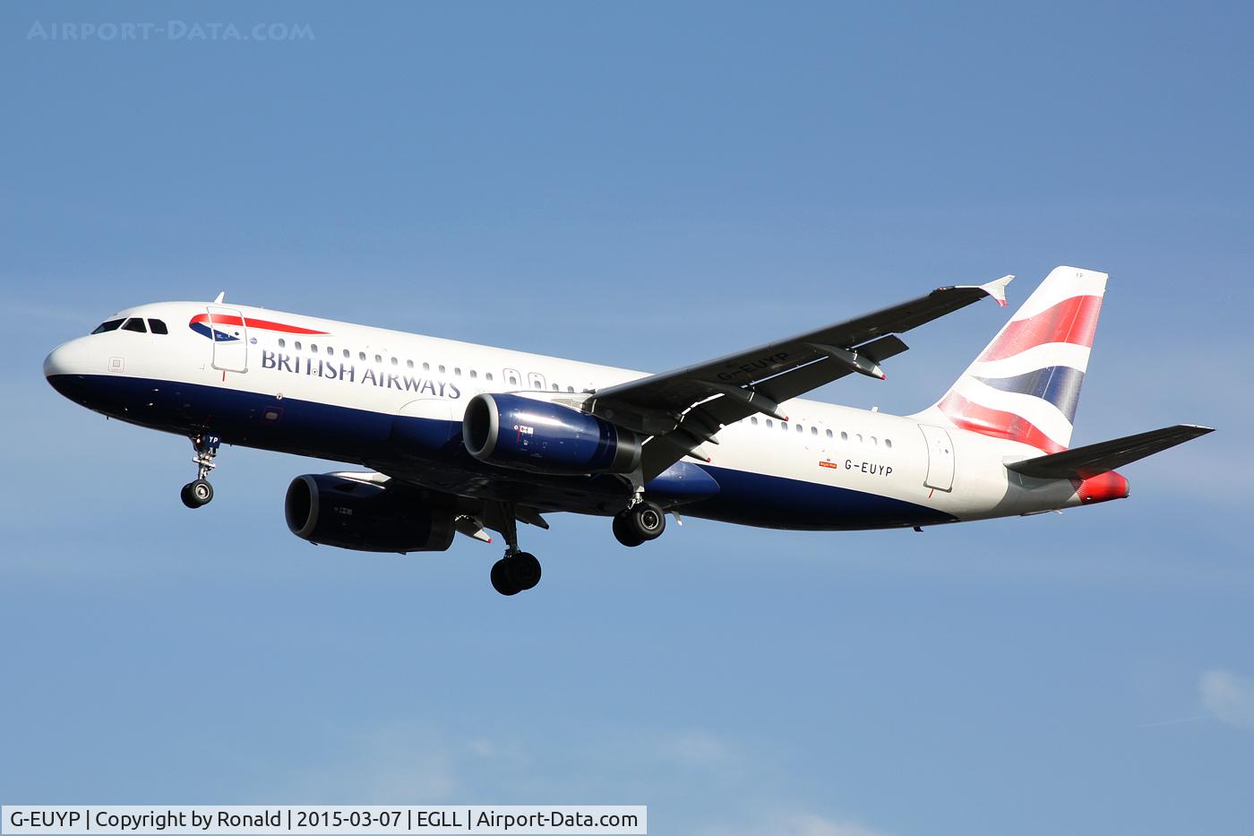 G-EUYP, 2013 Airbus A320-232 C/N 5784, at lhr