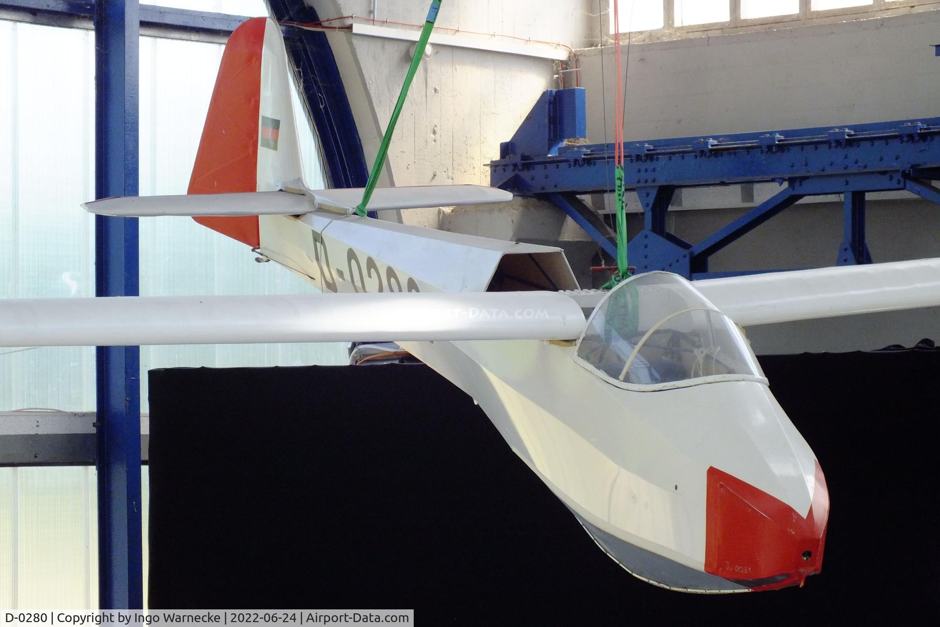 D-0280, Scheibe Spatz A C/N 01, Scheibe Spatz A at the Technikmuseum Hugo Junkers, Dessau