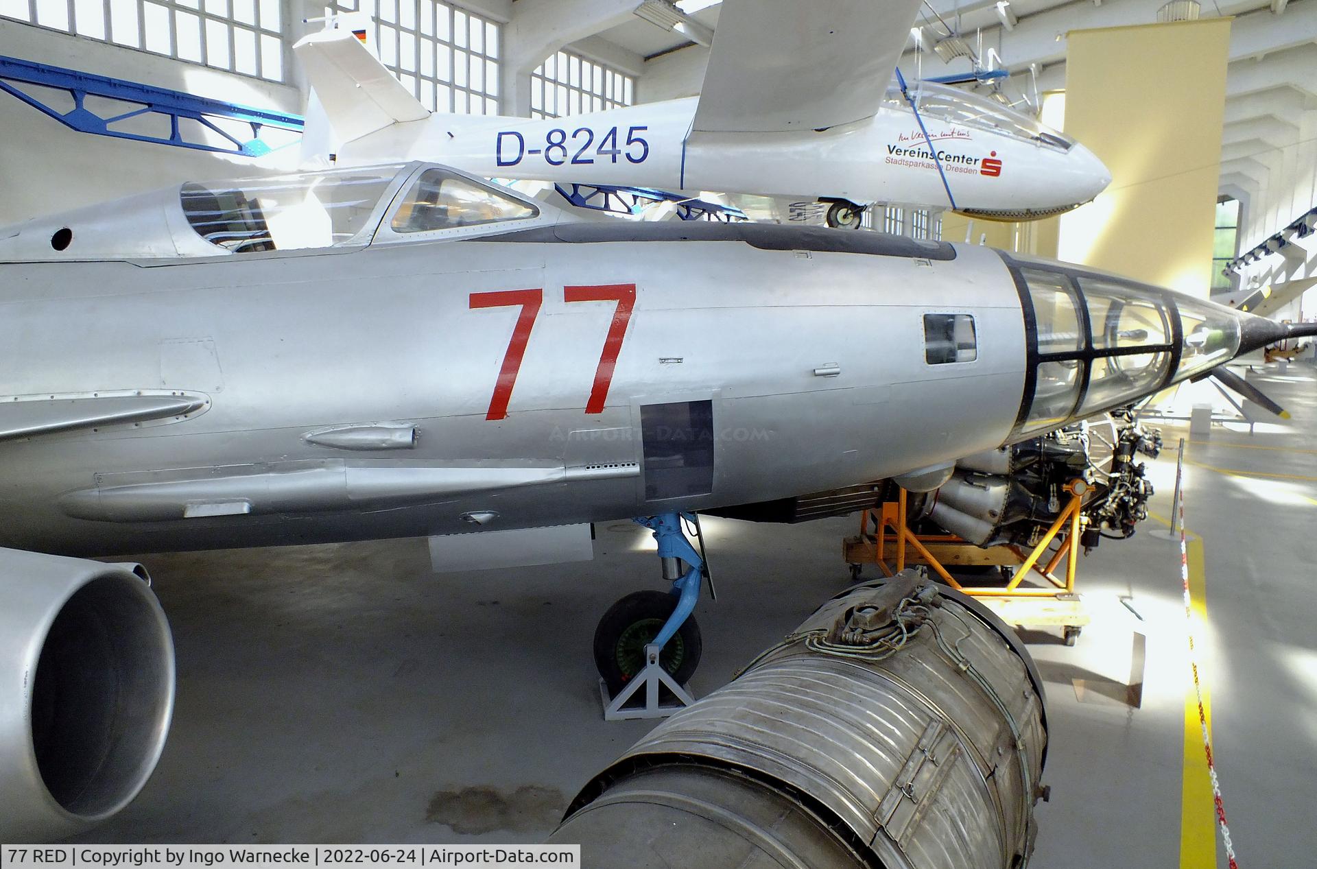 77 RED, Yakovlev Yak-27R C/N 0708, Yakovlev Yak-27R MANGROVE at the Technikmuseum Hugo Junkers, Dessau