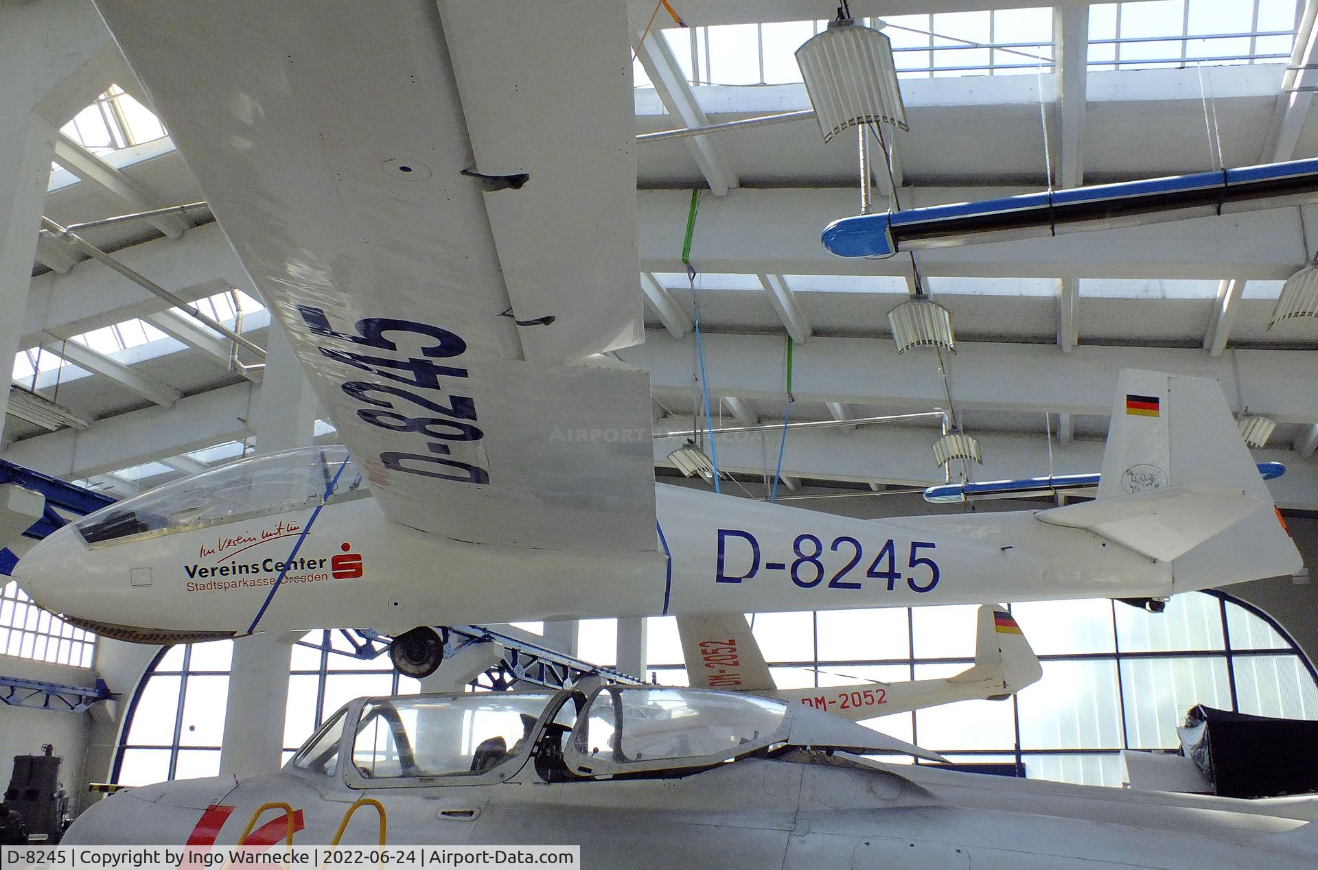 D-8245, 1971 PZL-Bielsko SZD-9bis Bocian 1E C/N P-532, PZL-Bielsko SZD-9bis Bocian 1E at the Technikmuseum Hugo Junkers, Dessau