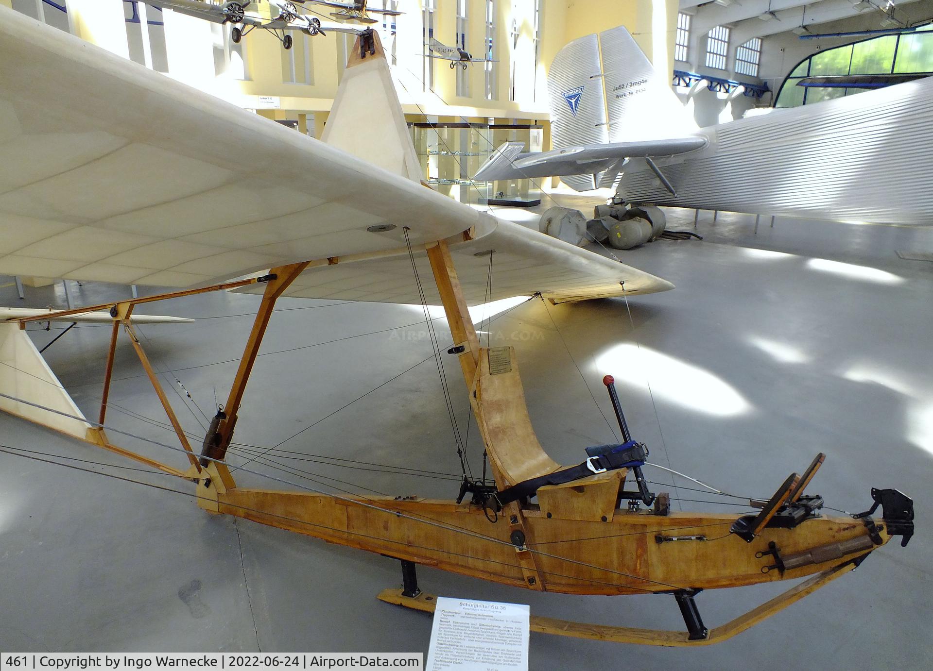 461, 1954 Gotha SG-38 C/N 777, Schneider DFS 108-14 (Gotha) SG-38 Schulgleiter at the Technikmuseum Hugo Junkers, Dessau