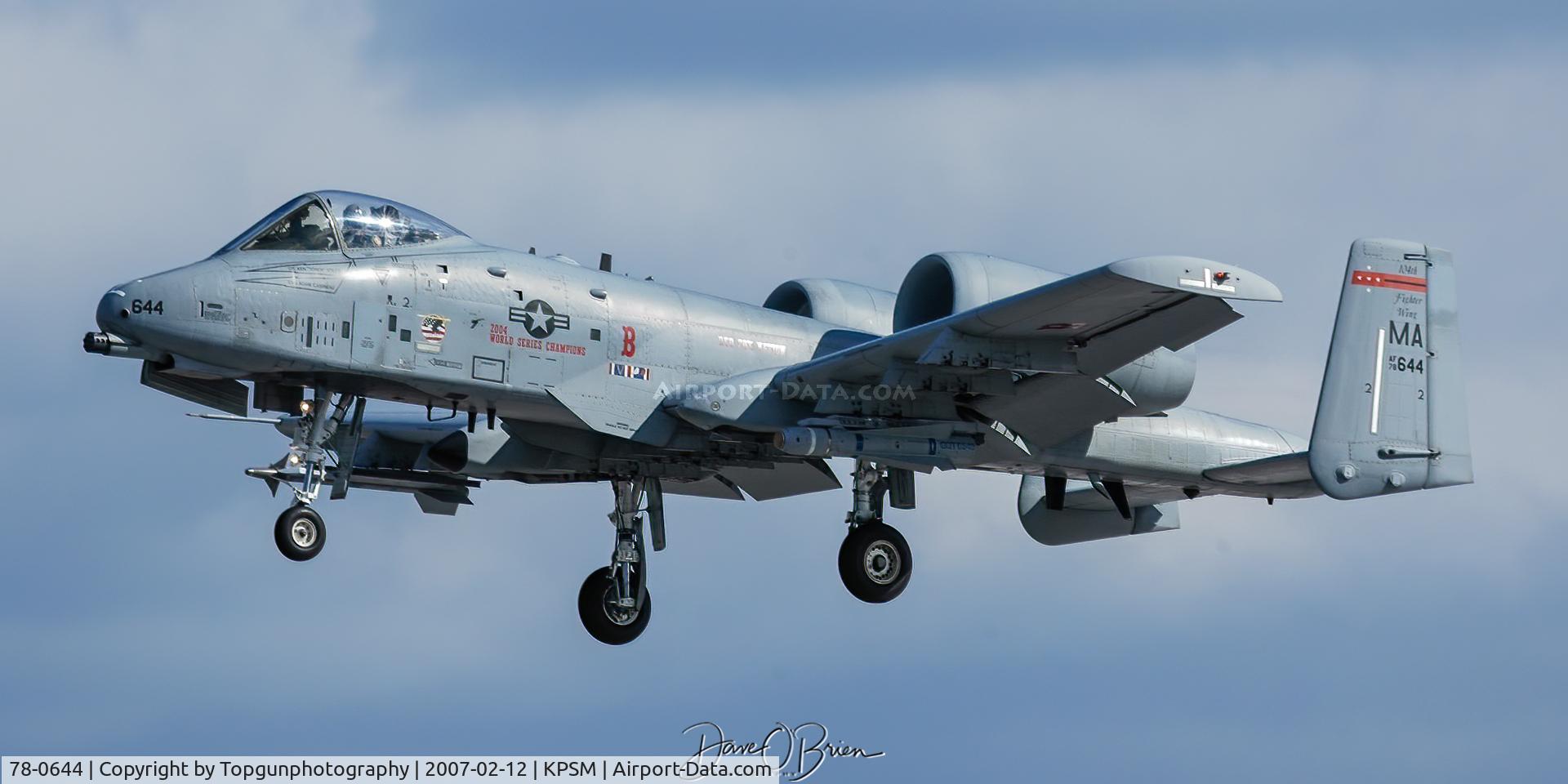 78-0644, 1978 Fairchild Republic A-10C Thunderbolt II C/N A10-0264, HOG22 short approach