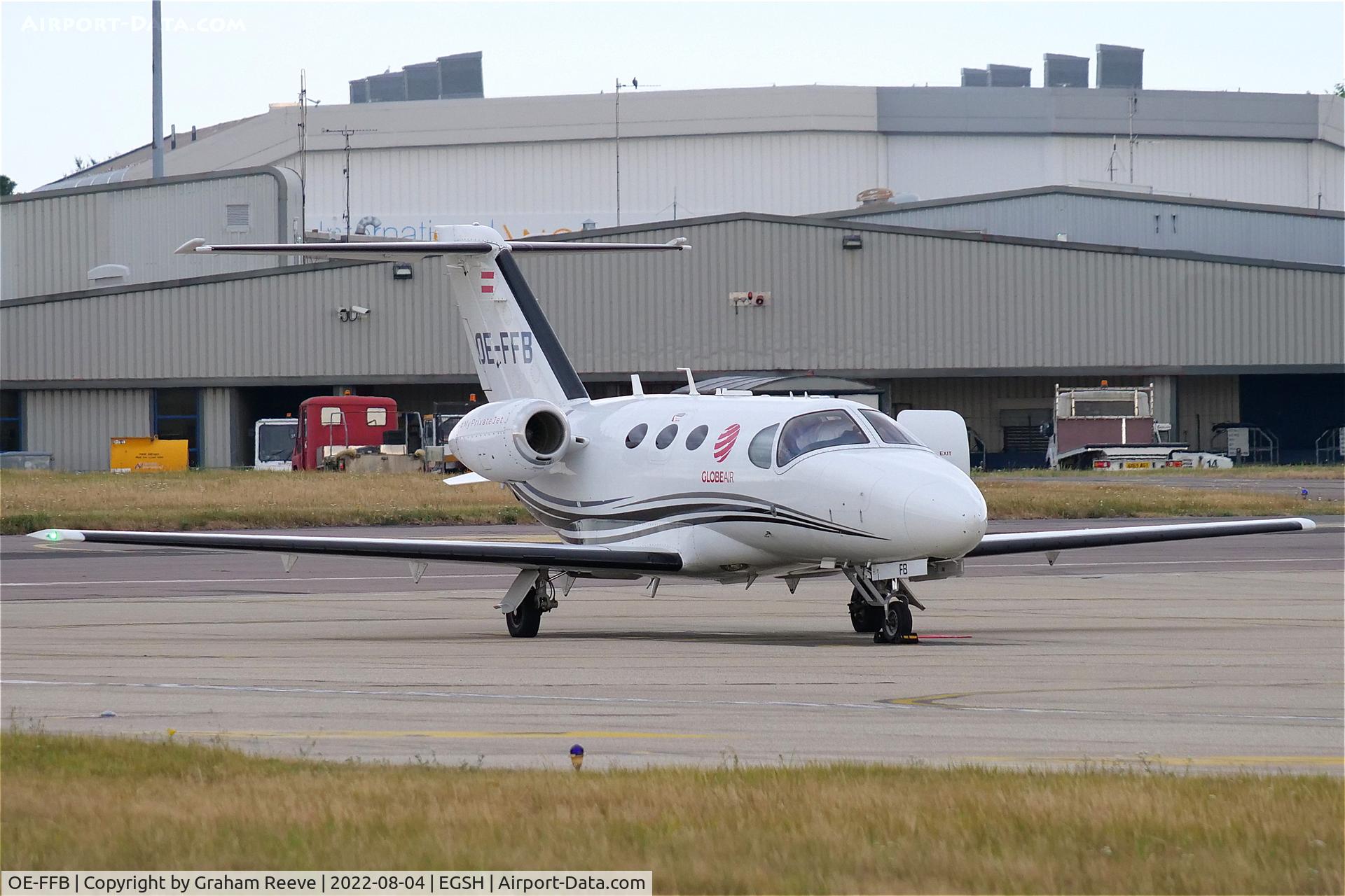 OE-FFB, 2008 Cessna 510 Citation Mustang Citation Mustang C/N 510-0065, Parked at Norwich.