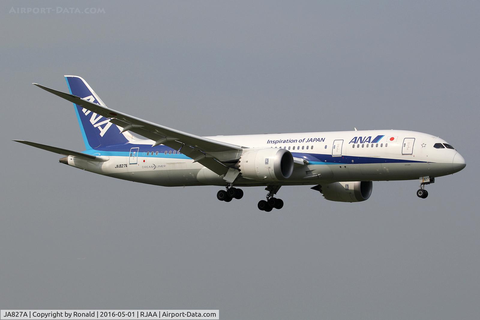 JA827A, 2013 Boeing 787-8 Dreamliner C/N 34509, at nrt