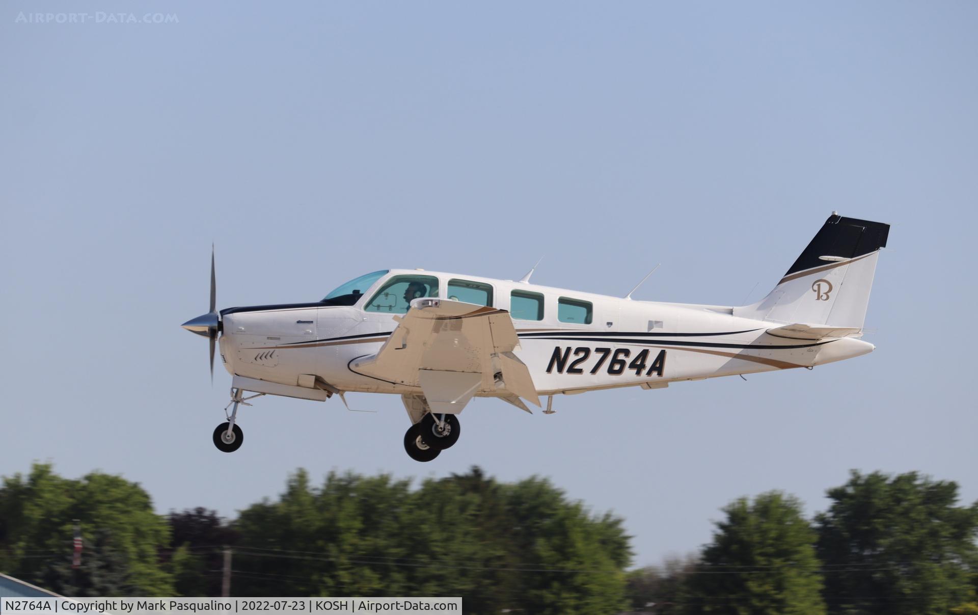 N2764A, 1986 Beech A36 Bonanza 36 C/N E-2322, Beech A36