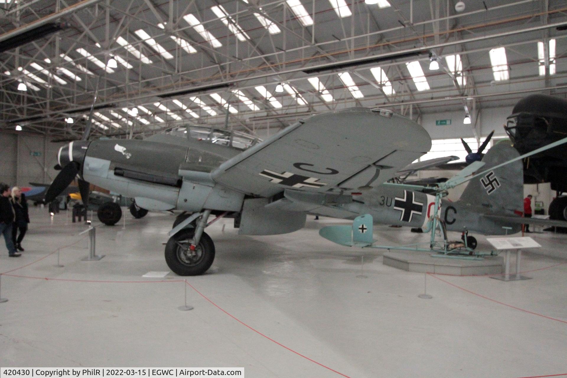 420430, Messerschmitt Me-410A C/N 420430, 420430 3U+CC 1943 Messerschmitt Me410A-1U2 Cosford Aerospace Museum