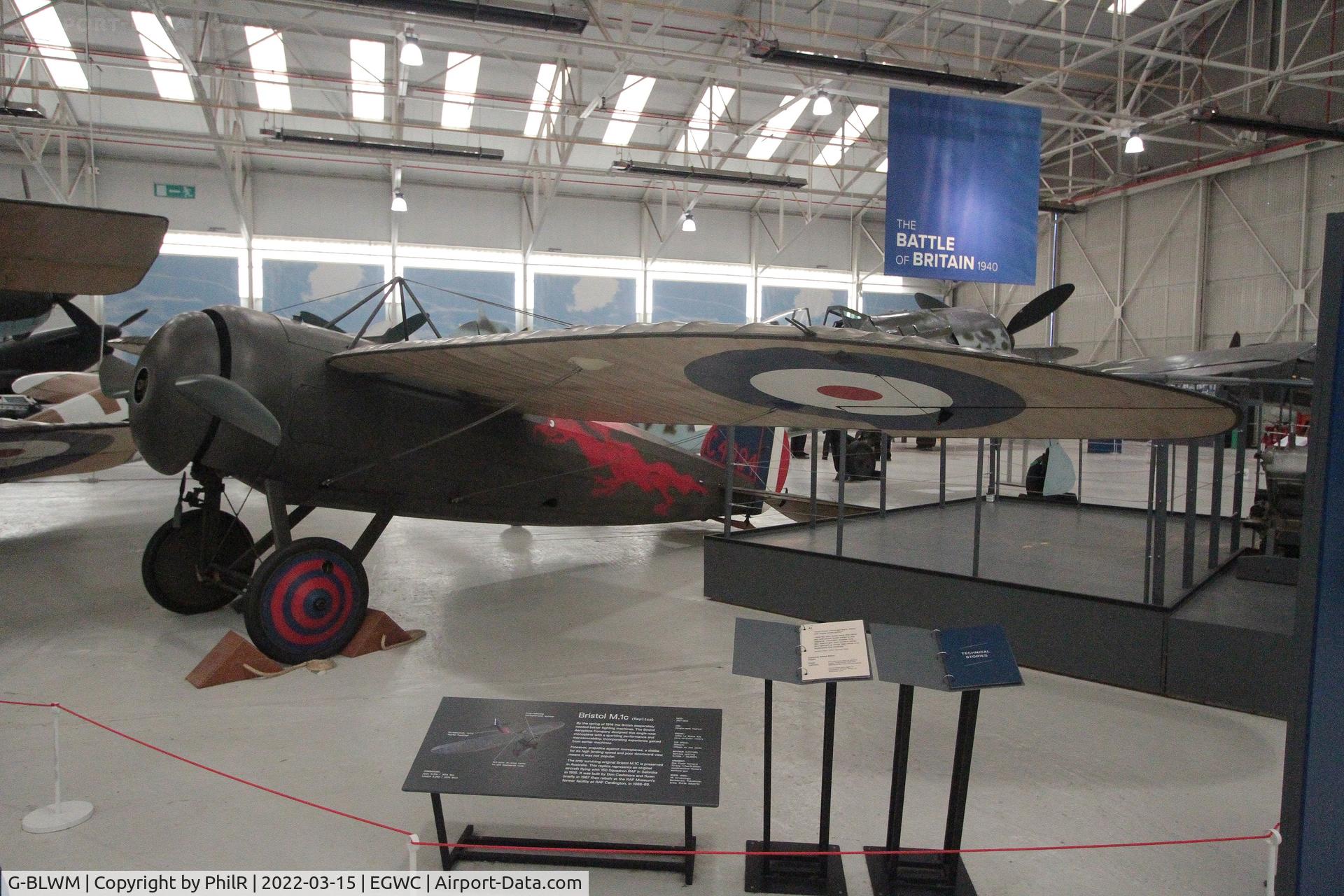 G-BLWM, 1987 Bristol M-1C Replica C/N PFA 112-10892, C4994 1985 Bristol M.1c replica Cosford Aerospace Museum