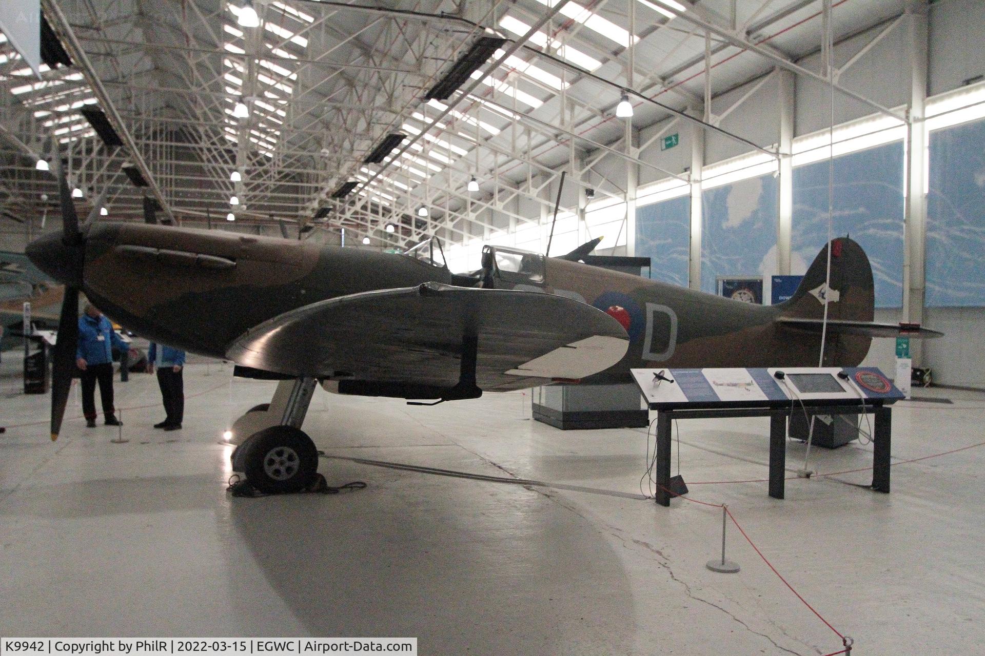 K9942, 1939 Supermarine Spitfire Mk IA C/N 6S/30225, K9942 1939 VS Spitfire l oldest existant Spitfire  Cosford Aerospace Museum