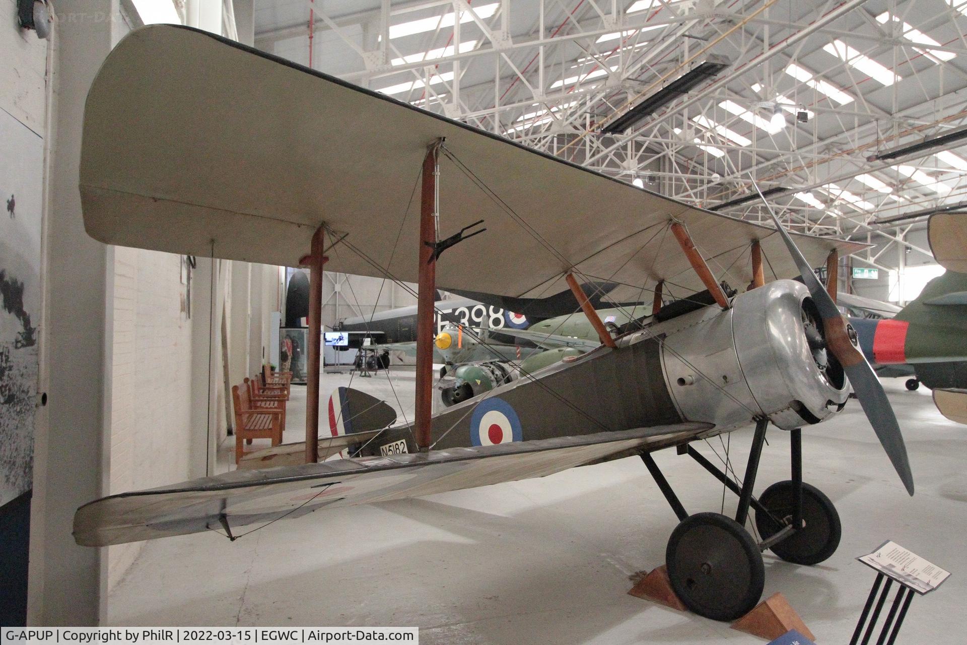 G-APUP, Sopwith Pup Replica C/N PFA 1582, N5182 (G-APUP) 1959 Sopwith Pup Replica Cosford Aerospace Museum