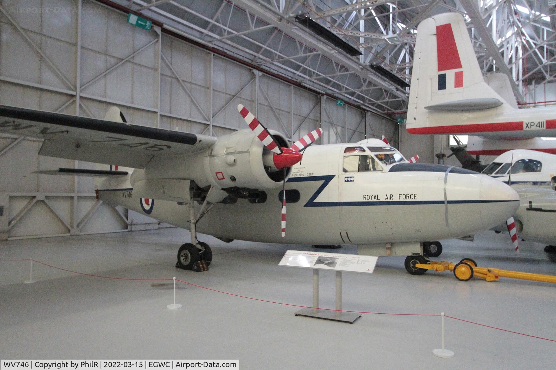 WV746, Hunting Percival P-66 Pembroke C1 C/N PAC/66/53, WV746 1955 Hunting Percival Pembroke C1 Cosford Aerospace Museum