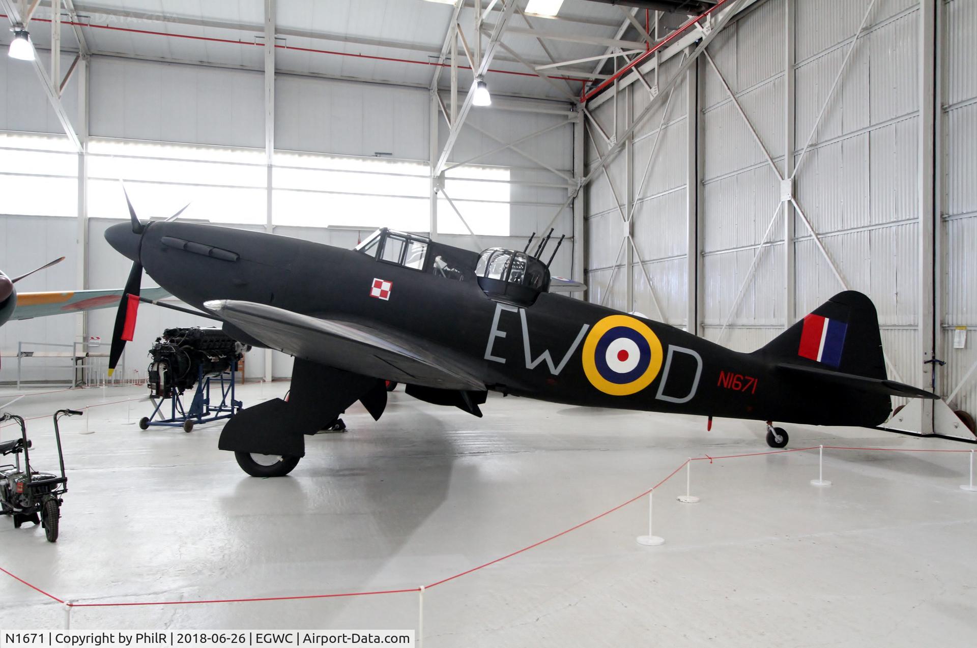 N1671, 1938 Boulton Paul Defiant I C/N Not found N1671, N1671 1938 Boulton Paul Defiant I Cosford