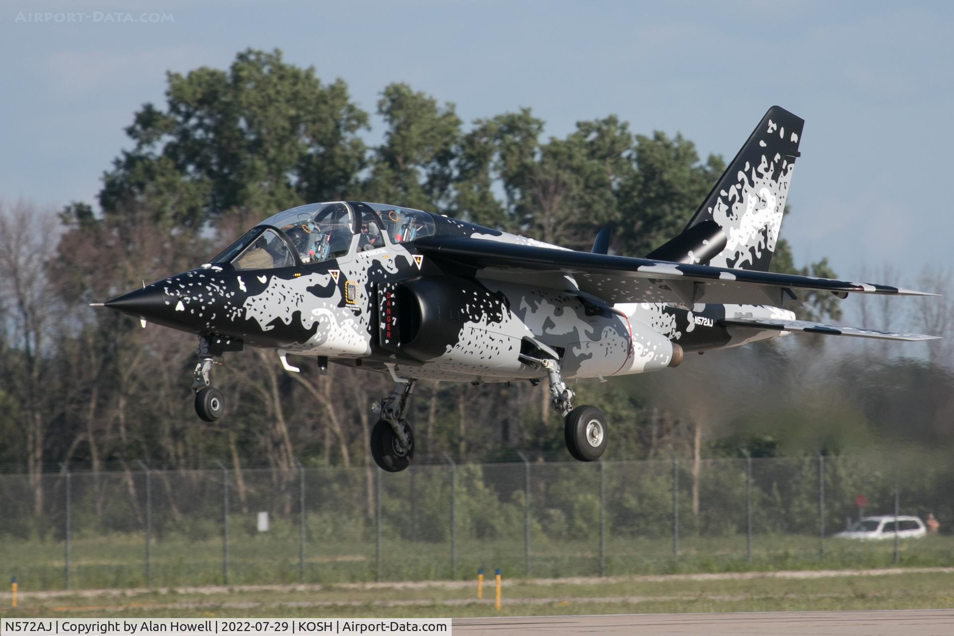N572AJ, 1979 Dassault-Dornier Alpha Jet A C/N 0020, Arriving at AirVenture 2022 with the Polaris Program team