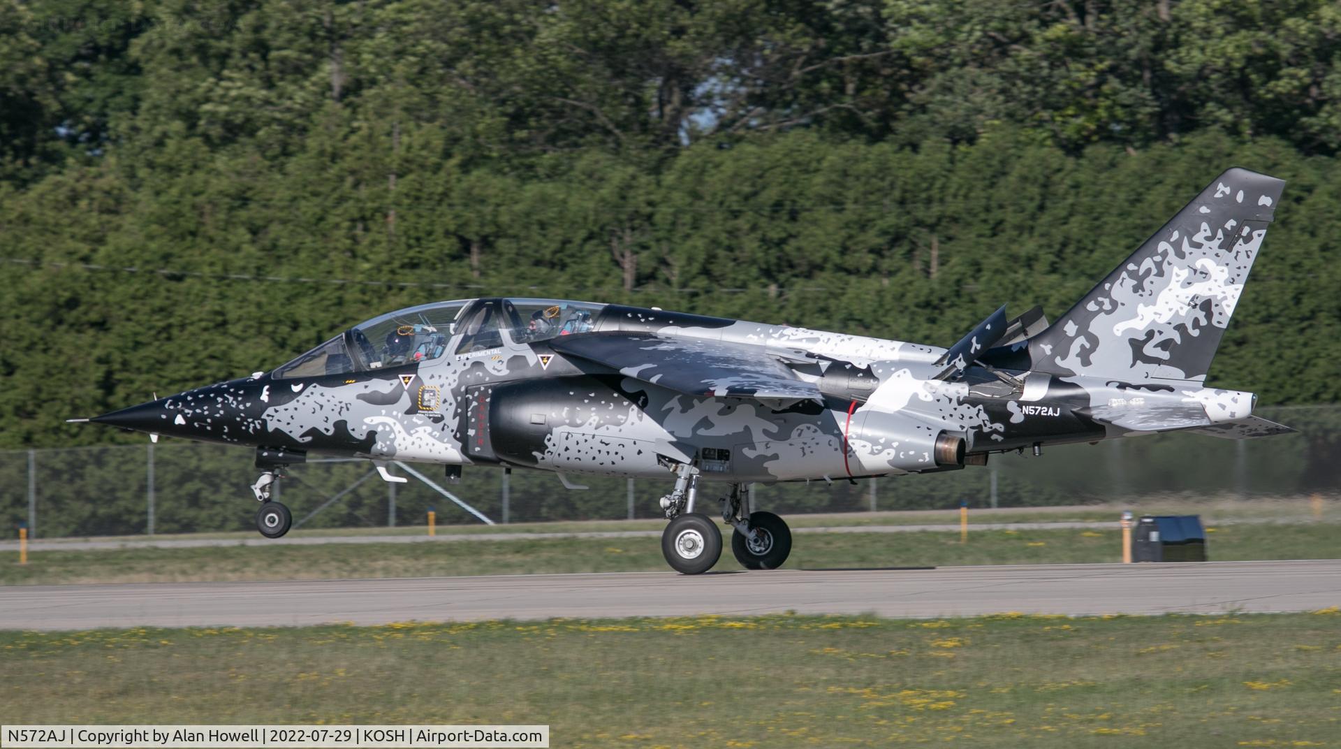 N572AJ, 1979 Dassault-Dornier Alpha Jet A C/N 0020, Arriving at AirVenture 2022 with the Polaris Program team