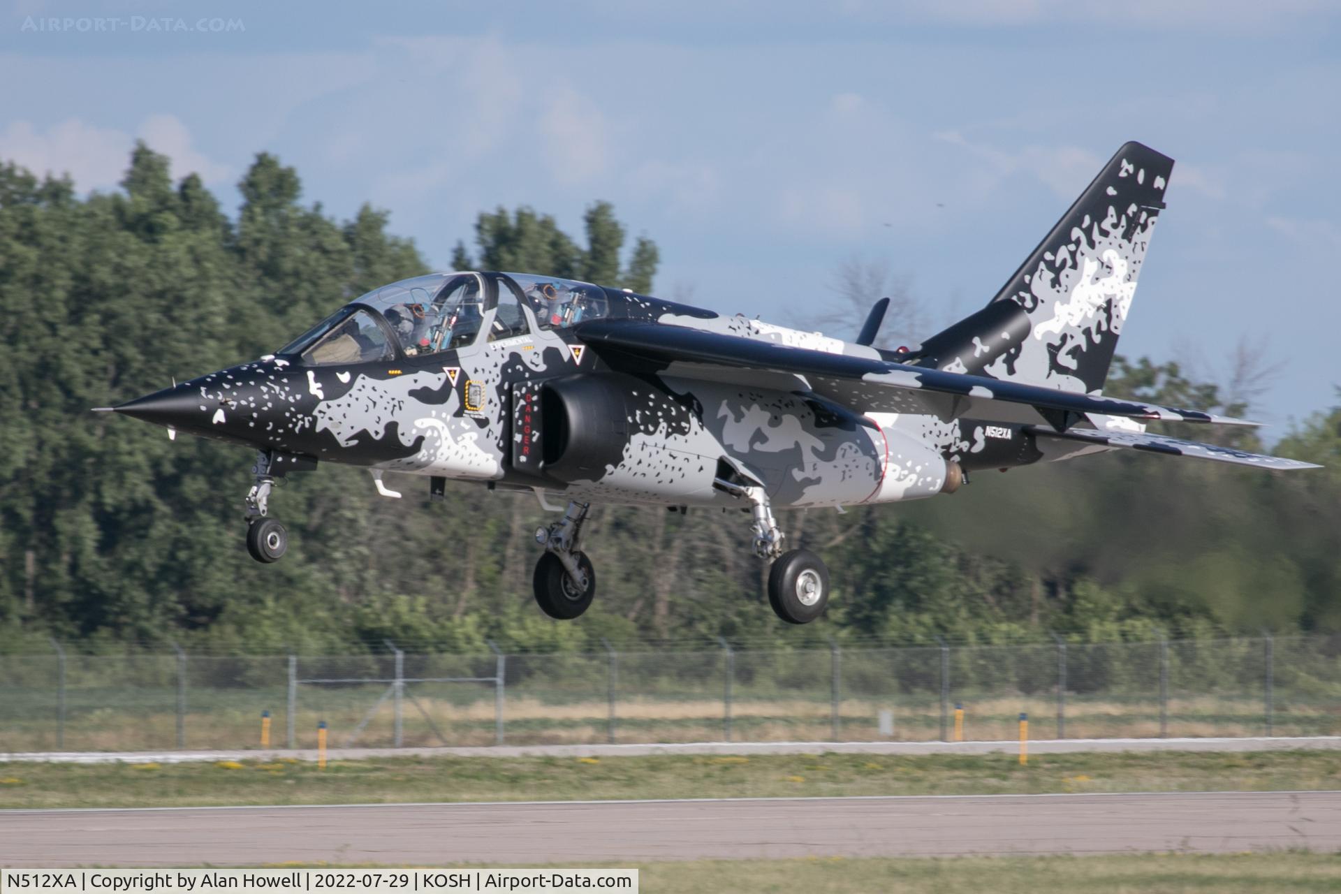 N512XA, 1981 Dassault-Dornier Alpha Jet A C/N 0112, Arriving at AirVenture 2022, part of the Polaris Program team
