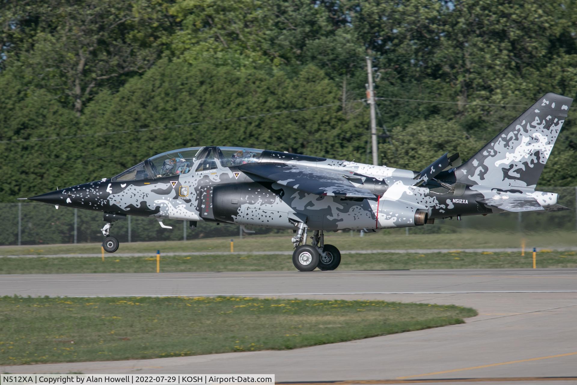 N512XA, 1981 Dassault-Dornier Alpha Jet A C/N 0112, Arriving at AirVenture 2022, part of the Polaris Program team