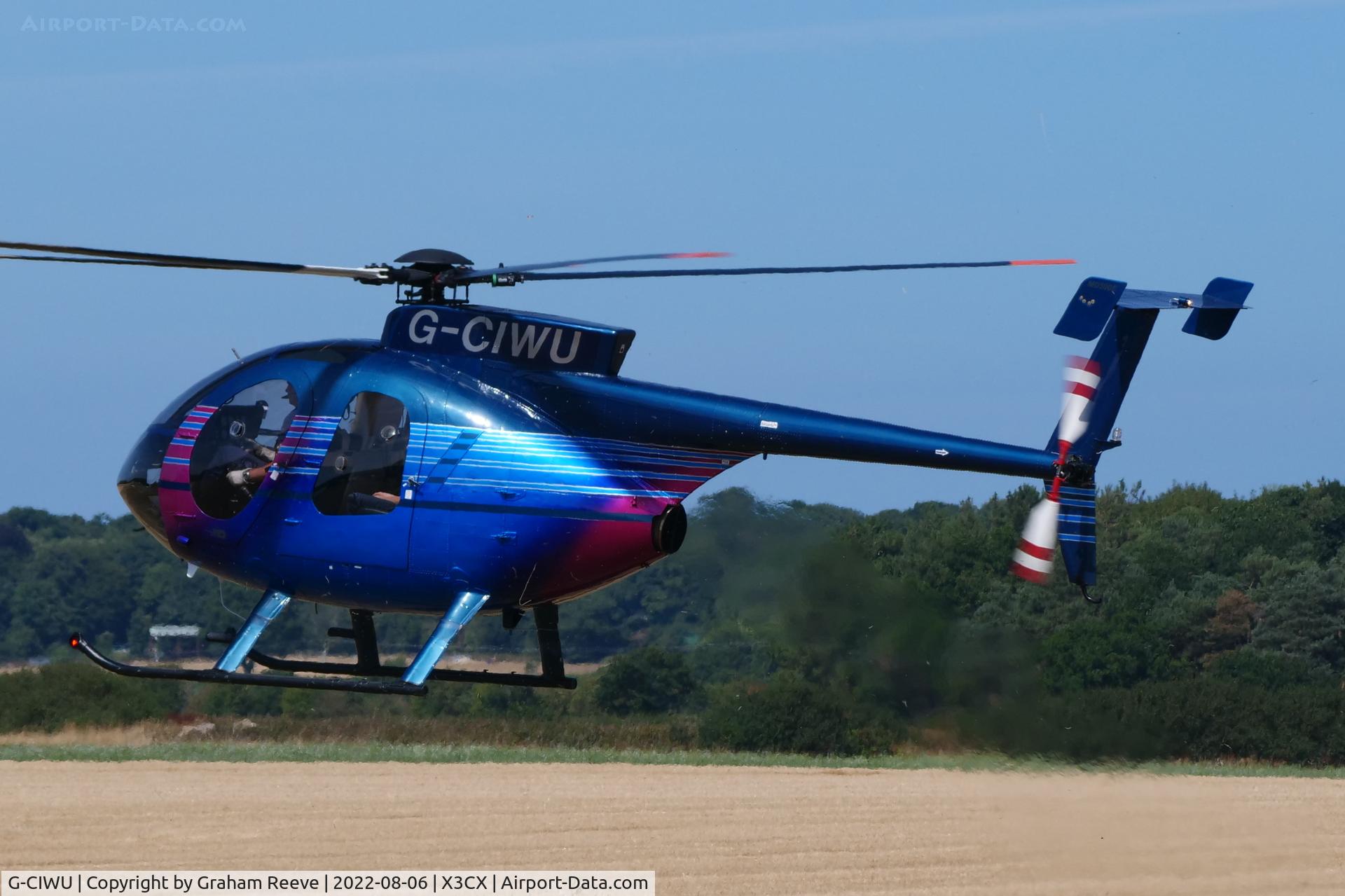 G-CIWU, 1991 McDonnell Douglas MD-520E C/N 0447E, Landing at Northrepps.