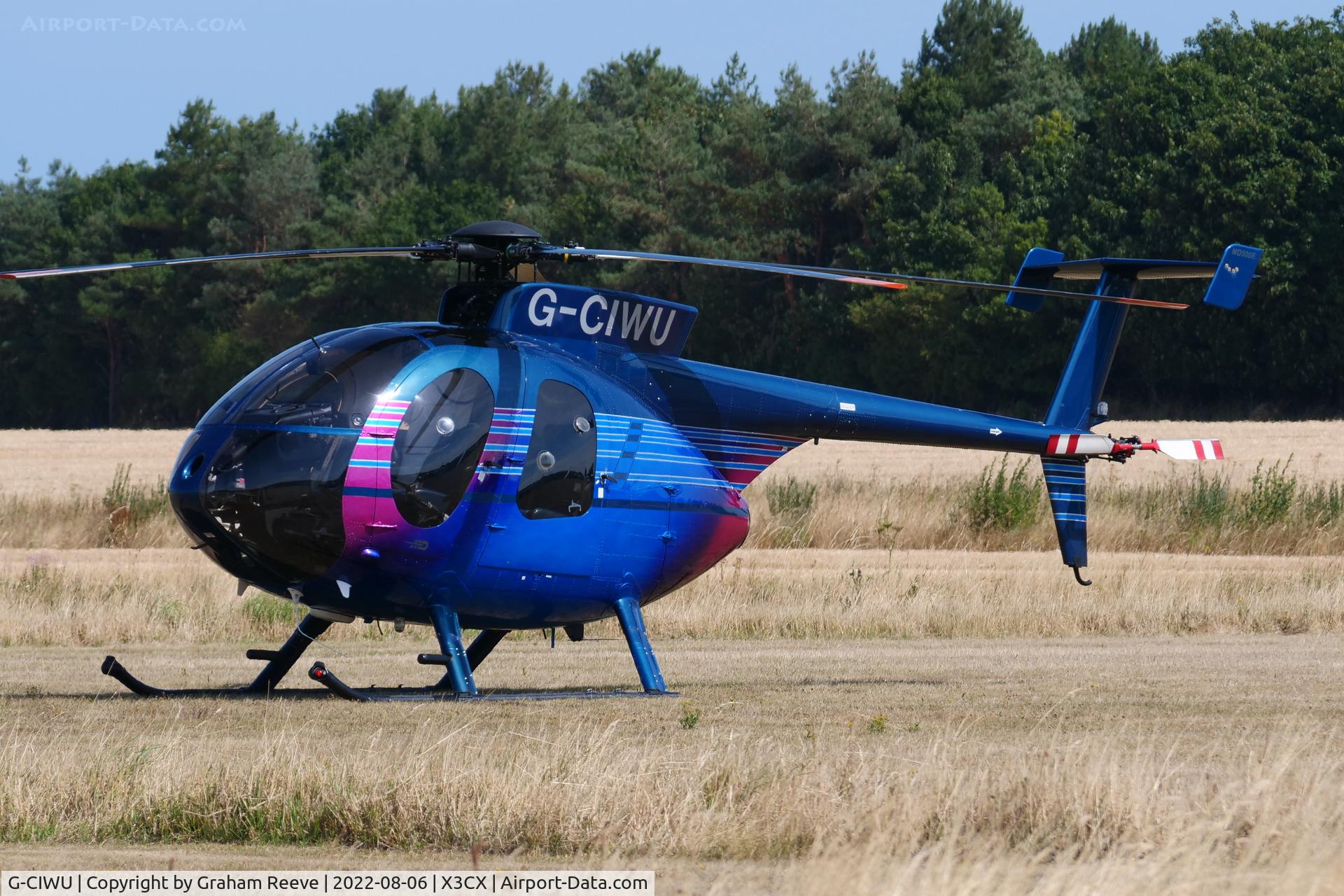 G-CIWU, 1991 McDonnell Douglas MD-520E C/N 0447E, Parked at Northrepps.