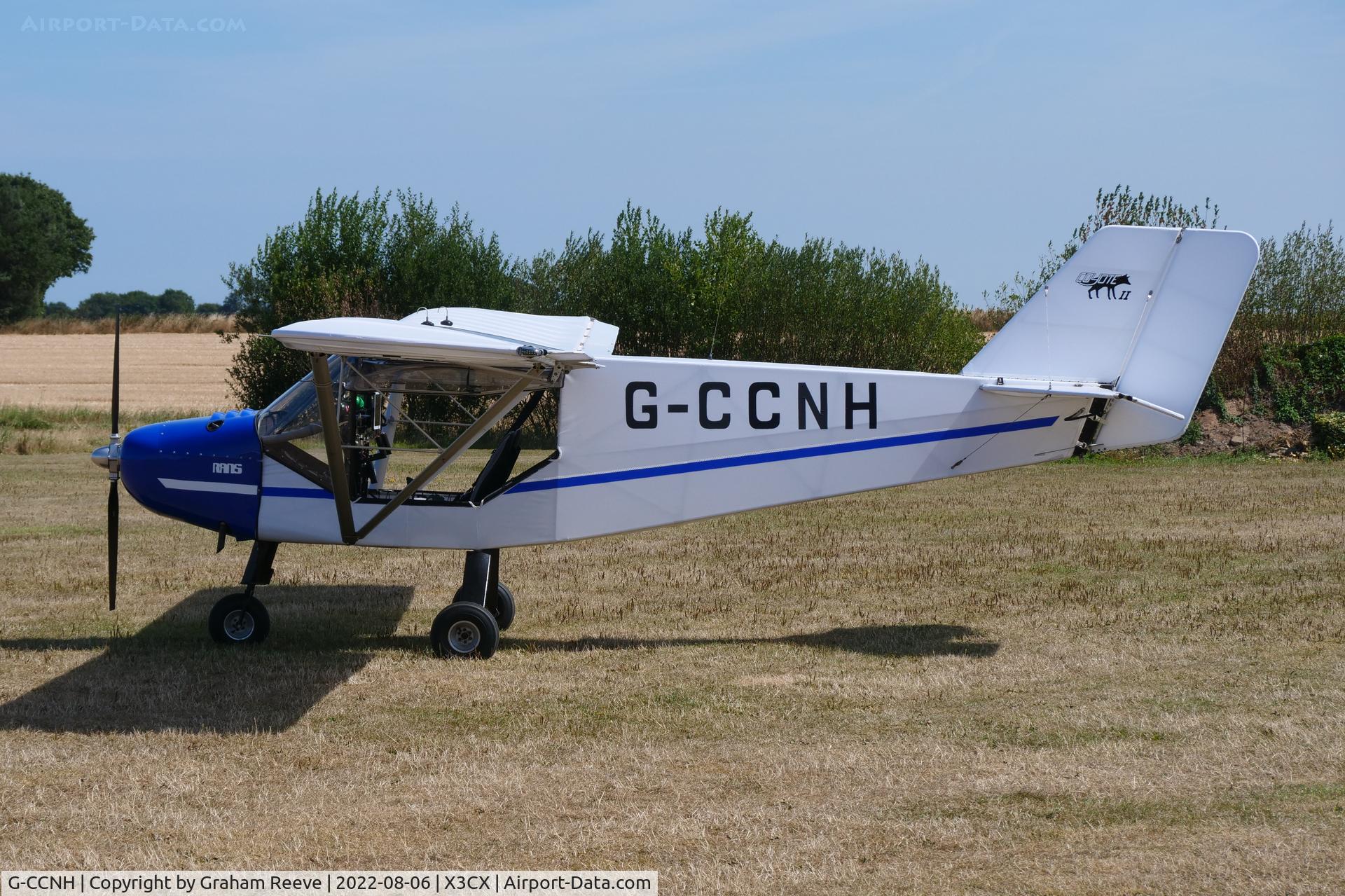 G-CCNH, 2003 Rans S-6ES Coyote II C/N PFA 204-14114, Departing from Northrepps.