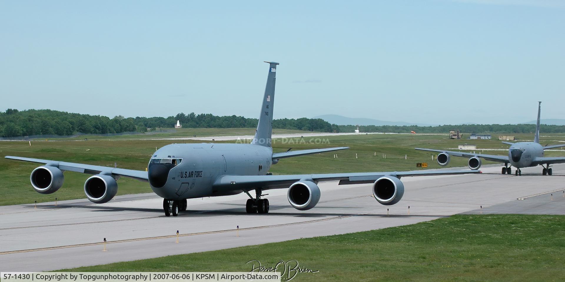 57-1430, 1957 Boeing KC-135R Stratotanker C/N 17501, PACK flight taxiing to RW34 for an New England ANG Flight with the 104th & 158th FW's