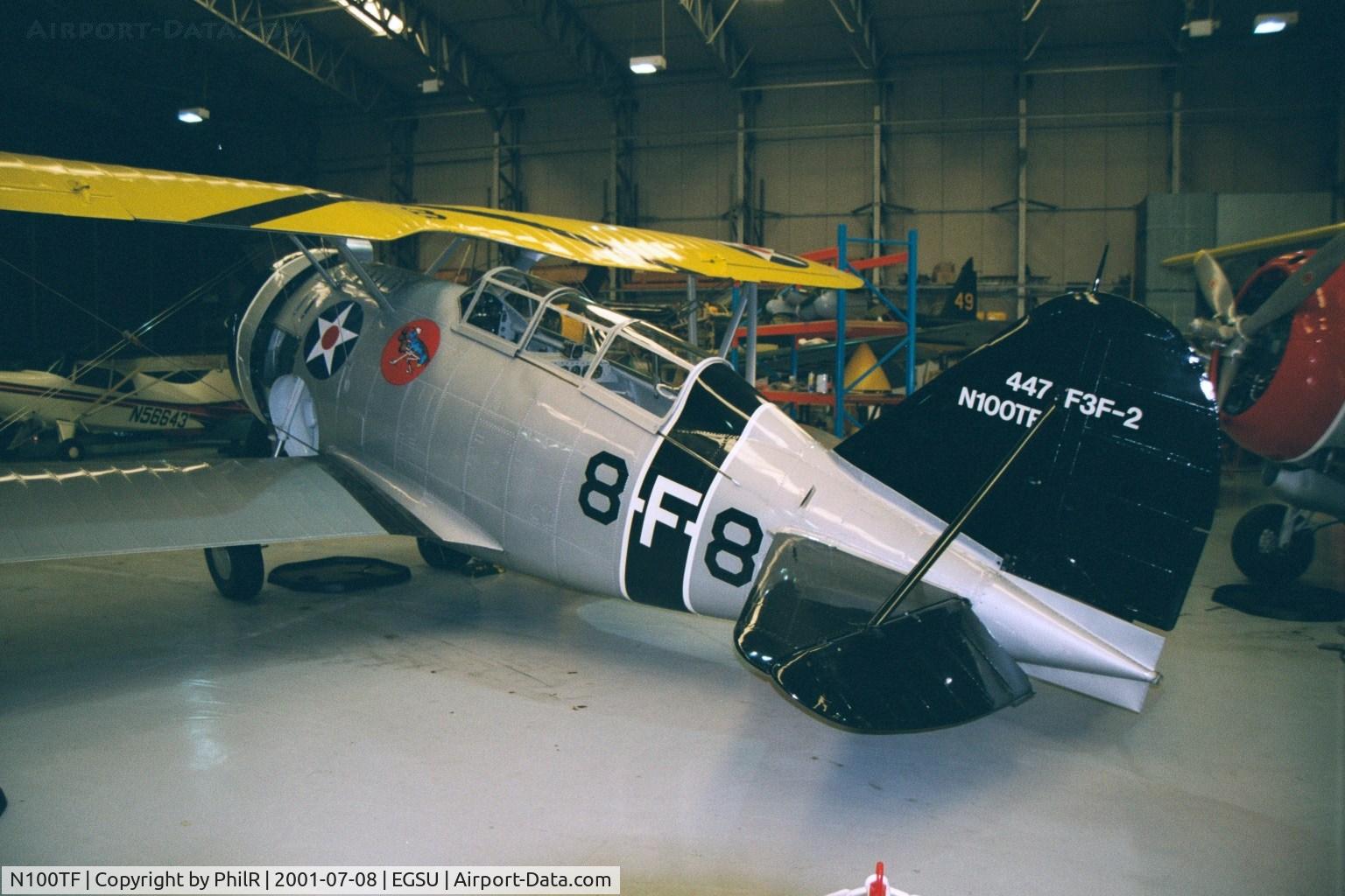 N100TF, 1944 Grumman F6F-5K Hellcat. C/N A-1733, US Navy 1944 Grumman F3F-2 at Flying Legends Duxford