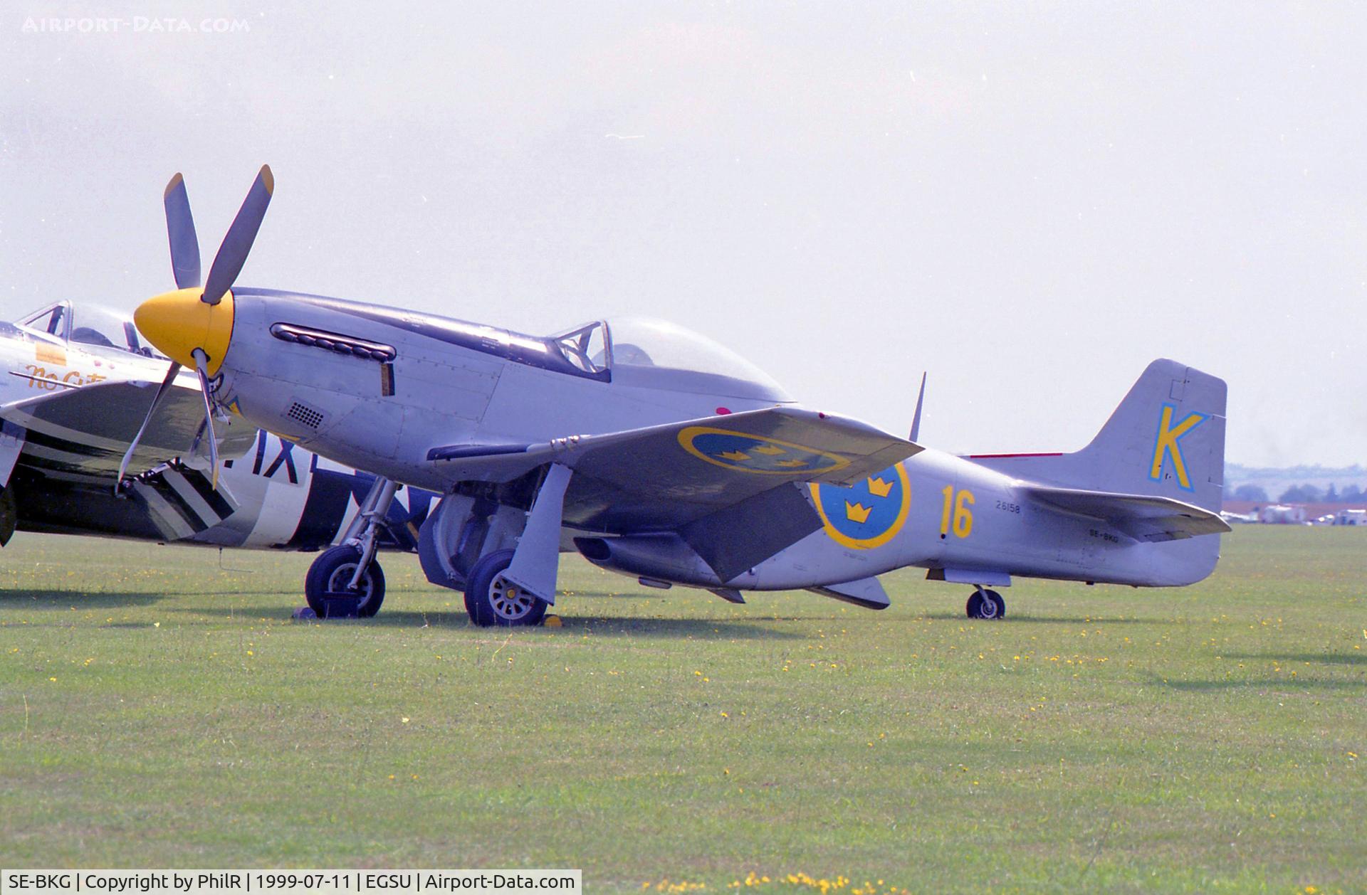 SE-BKG, 1944 North American P-51D Mustang C/N 122-31590 (44-63864), Swedish Air Force North American P-51D Mustang SE-BKG at Flying Legends Duxford