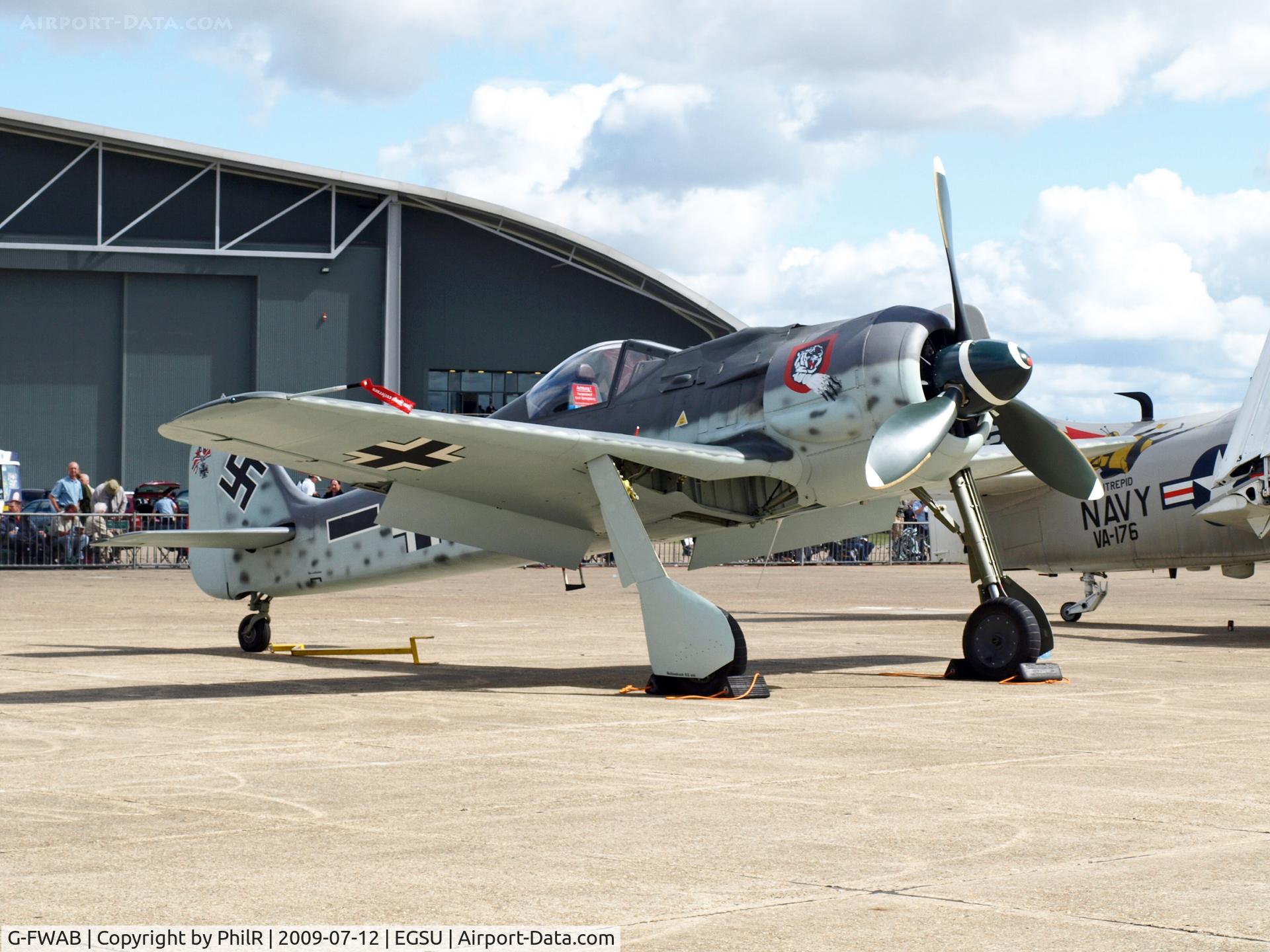 G-FWAB, 2005 Flugwerk Fw 190-A8/N Replica C/N 980554, G-FWAB 2005 Flugwerk FW-190 replica at Flying Legends Duxford