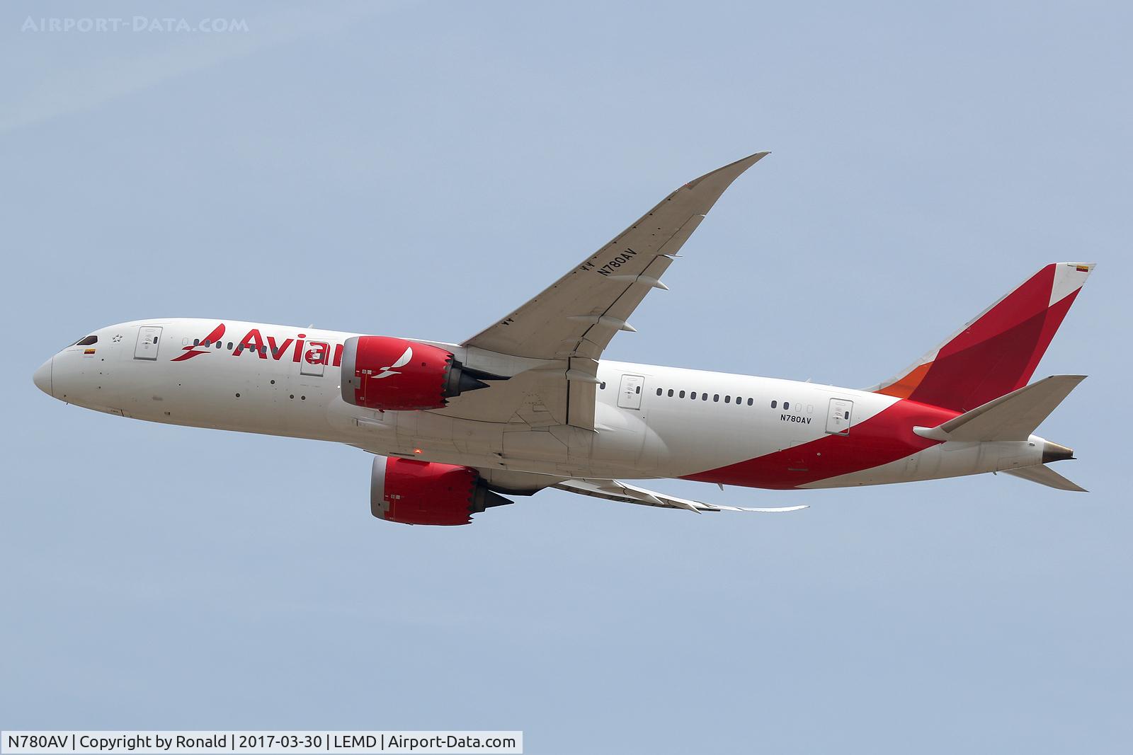 N780AV, 2014 Boeing 787-8 Dreamliner Dreamliner C/N 37502, at mad