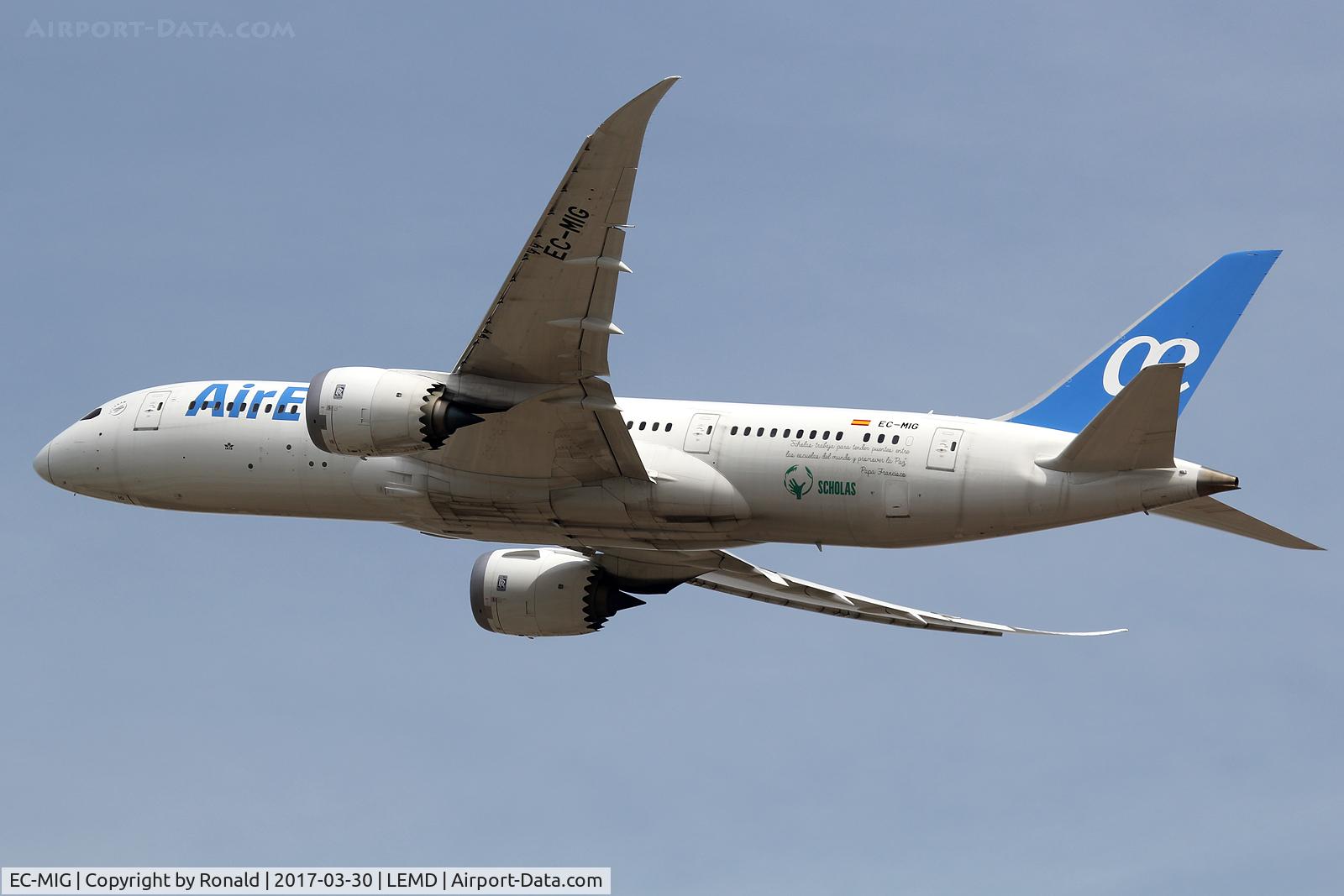 EC-MIG, 2016 Boeing 787-8 Dreamliner C/N 36412, at mad
