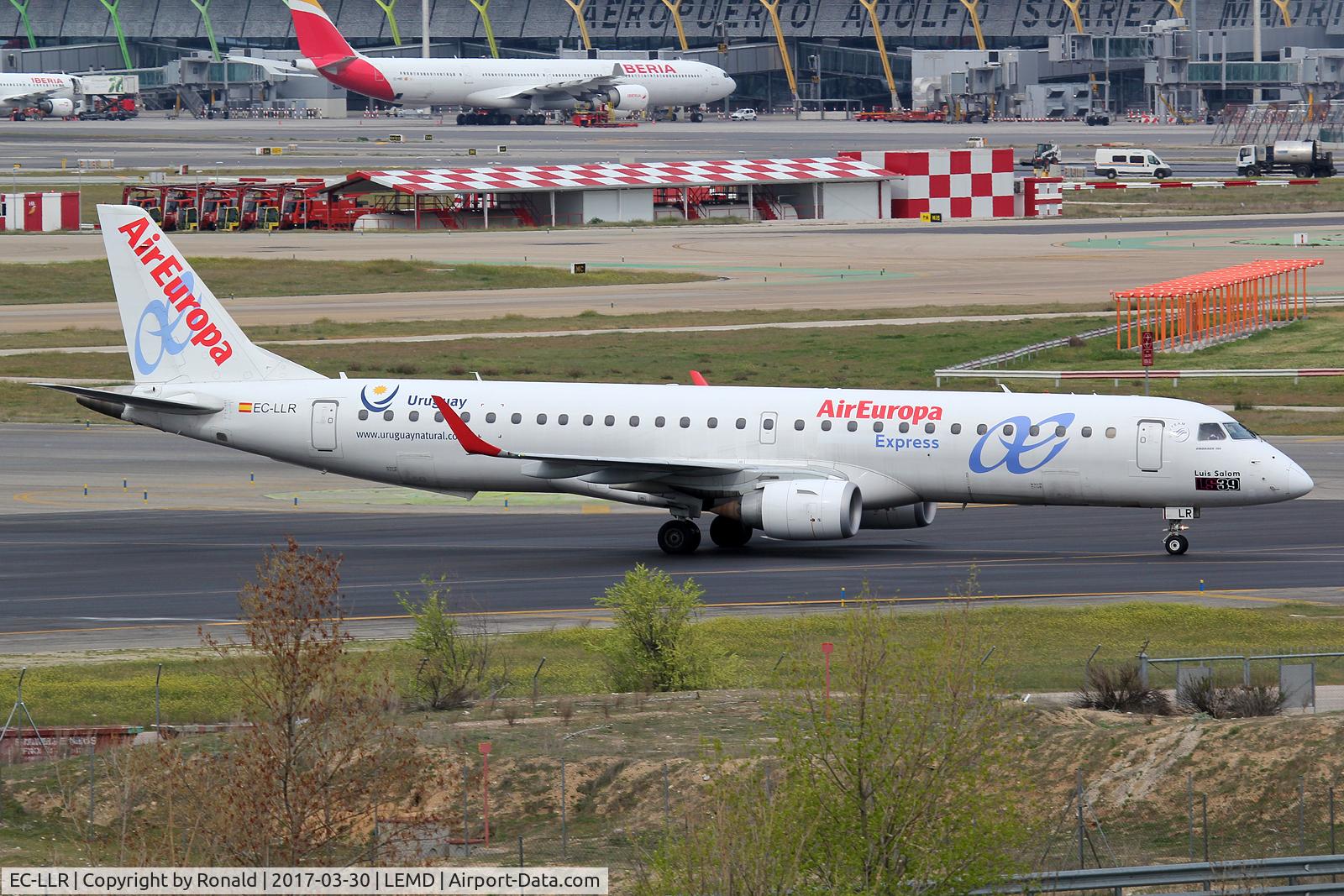 EC-LLR, 2011 Embraer 195LR (ERJ-190-200LR) C/N 19000452, at mad