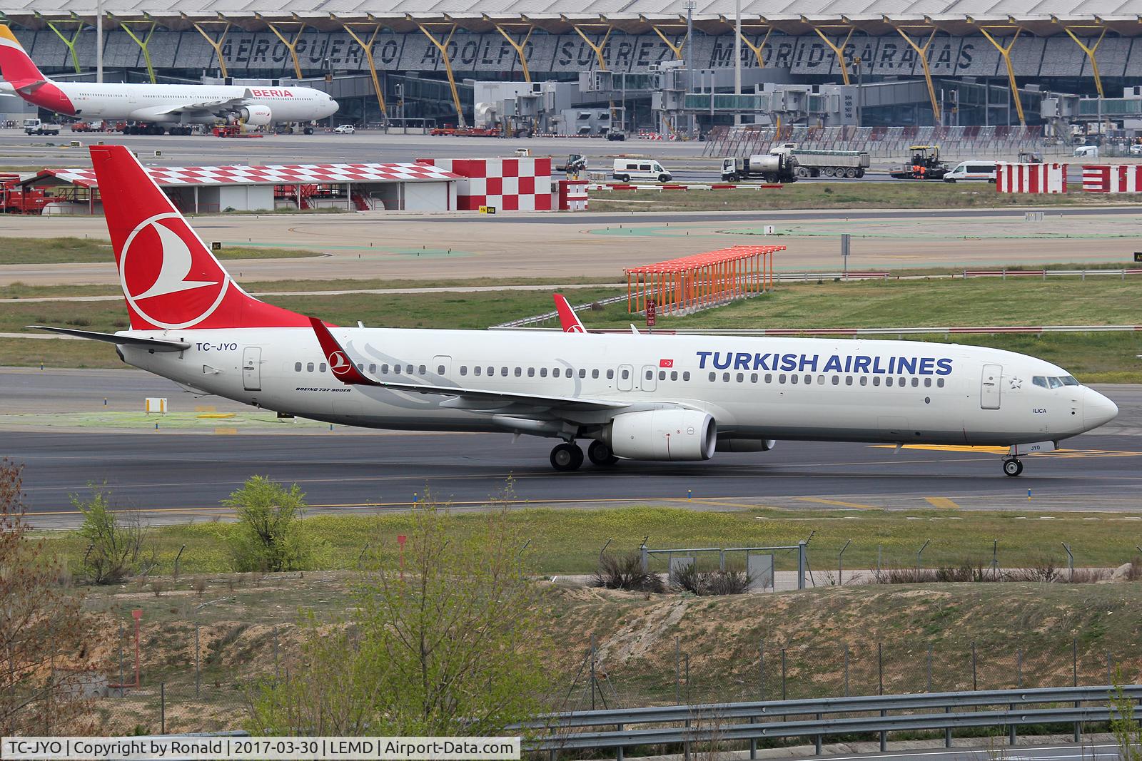 TC-JYO, 2015 Boeing 737-9F2/ER C/N 42013, at mad