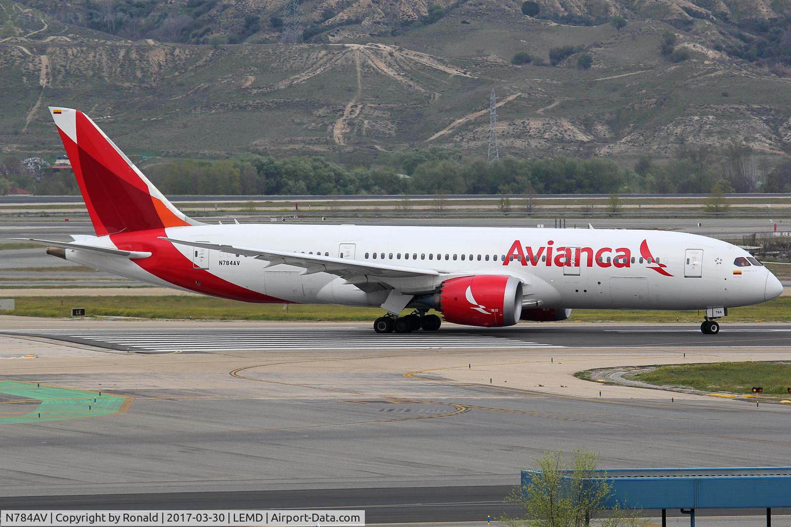 N784AV, 2015 Boeing 787-8 Dreamliner Dreamliner C/N 37506, at mad