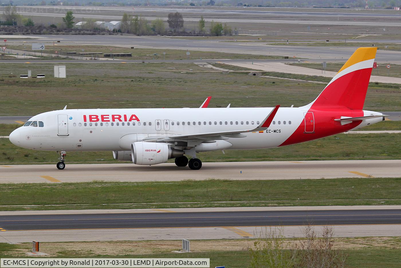 EC-MCS, 2014 Airbus A320-214 C/N 6244, at mad