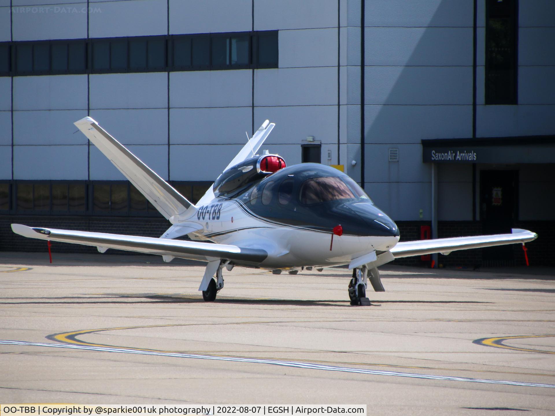OO-TBB, 2020 Cirrus SF50 Vision G2 C/N 0244, rare visit of this aircraft to Norwich