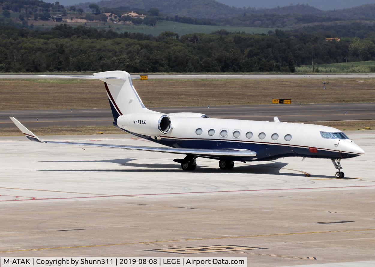 M-ATAK, 2013 Gulfstream Aerospace G650 (G-VI) C/N 6047, Parked at the General Aviation area...