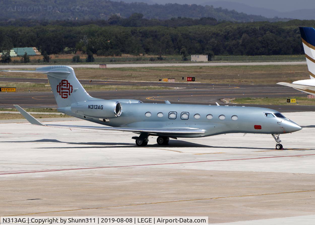 N313AG, 2019 Gulfstream Aerospace G650 (G-VI) C/N 6375, Parked at the General Aviation area...