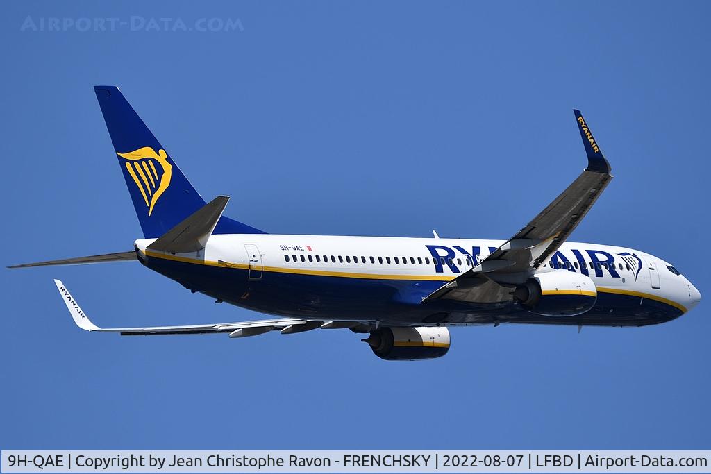 9H-QAE, 2018 Boeing 737-8AS C/N 44812, FR1783 take off runway 05 to London STN