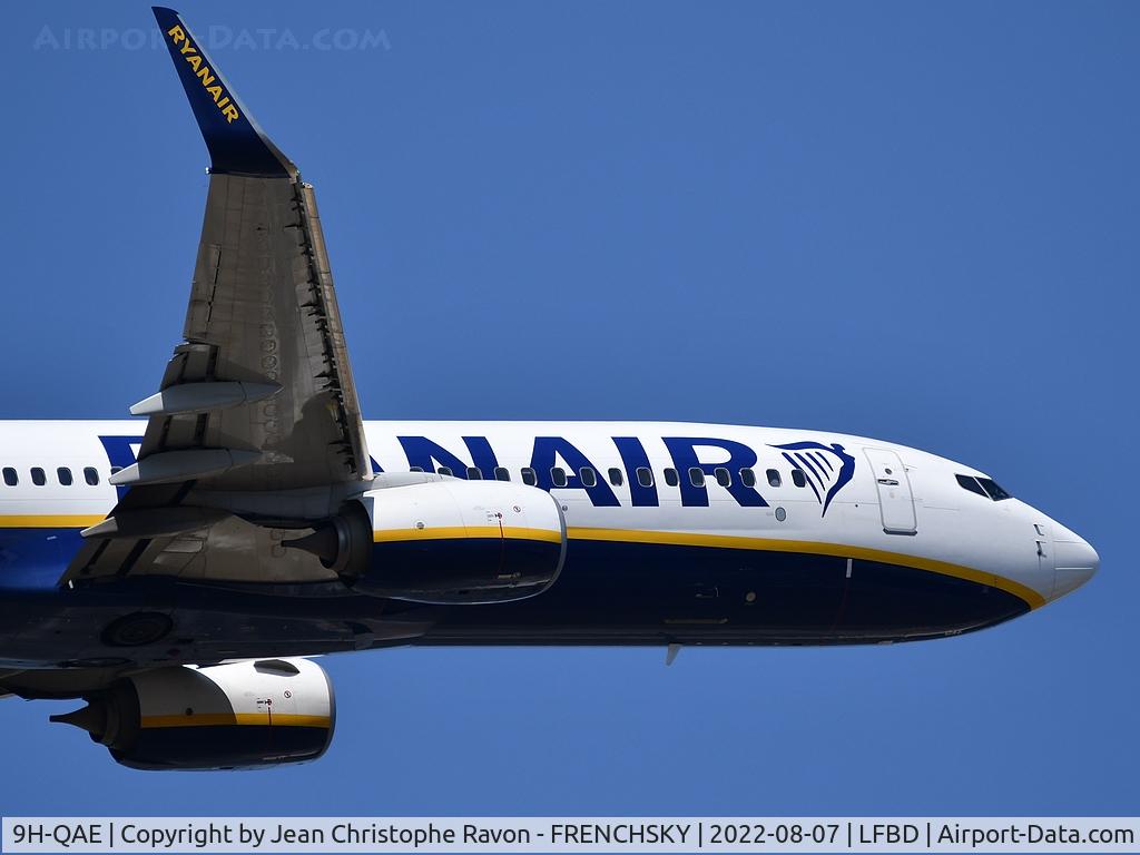 9H-QAE, 2018 Boeing 737-8AS C/N 44812, FR1783 take off runway 05 to London STN