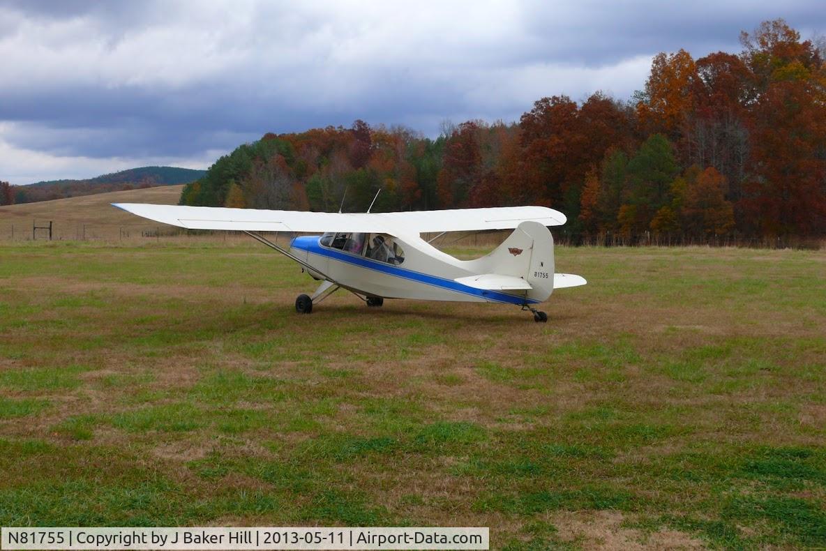 N81755, 1945 Aeronca 7AC Champion C/N 7AC-376, Aeronca Champion on private grass strip at Munford, AL