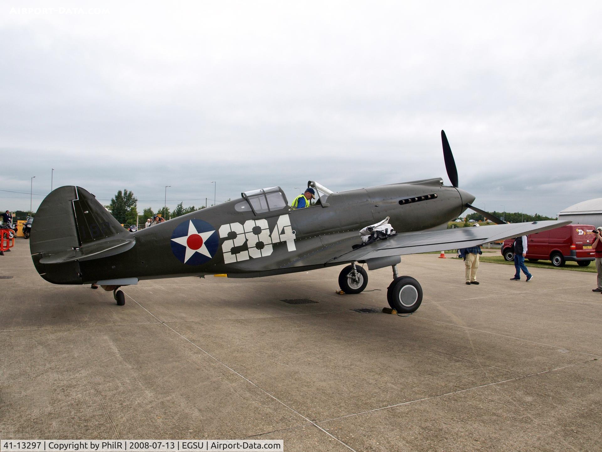 41-13297, 1941 Curtiss P-40B Warhawk C/N 16073, 1941 Curtis P-40B Warhawk 41-13297 at Flying Legends Duxford