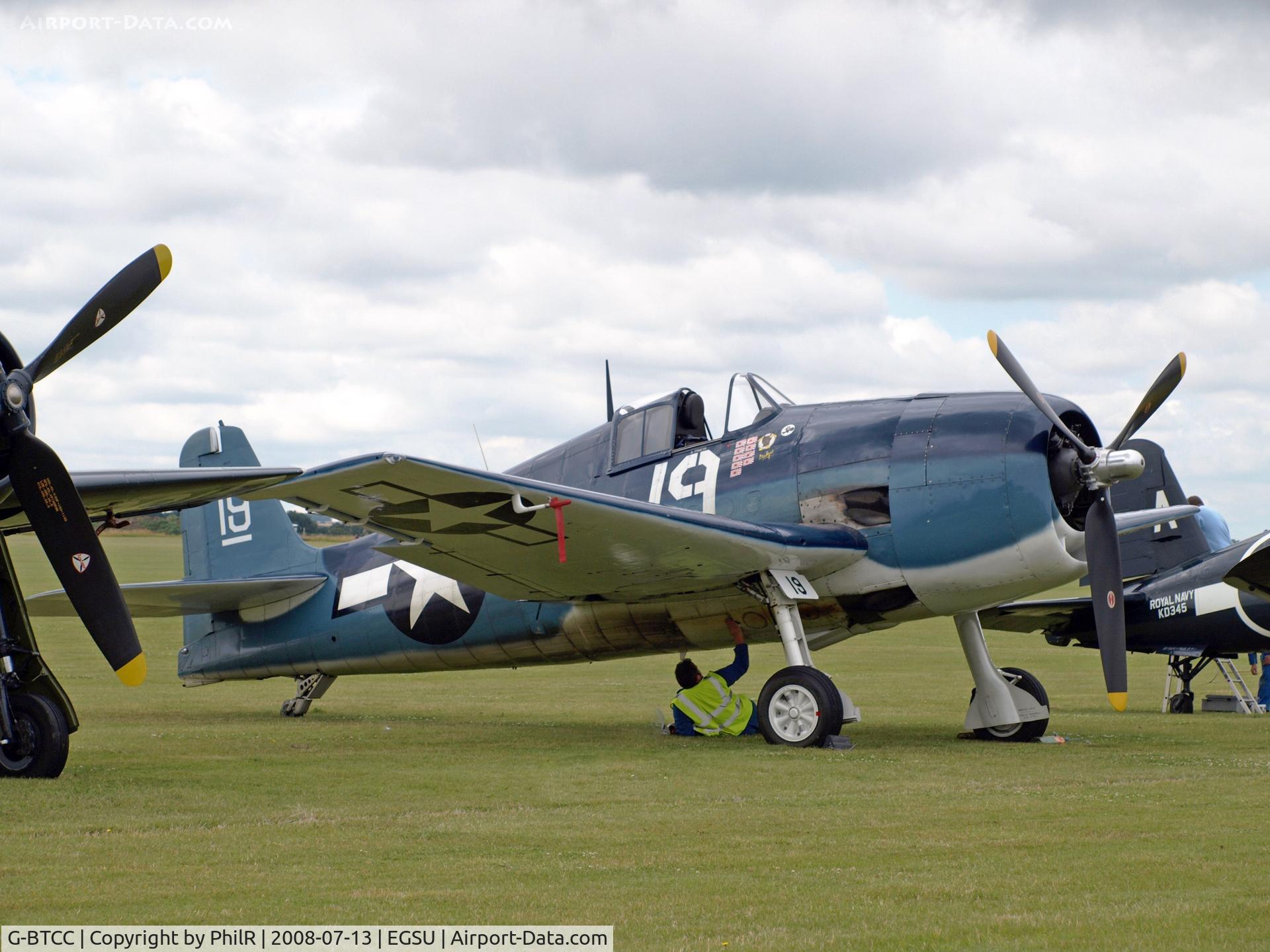 G-BTCC, 1944 Grumman F6F-5K Hellcat. C/N A-1733, 1944 Grumman F6F-5K Hellcat at Flying Legends Duxford